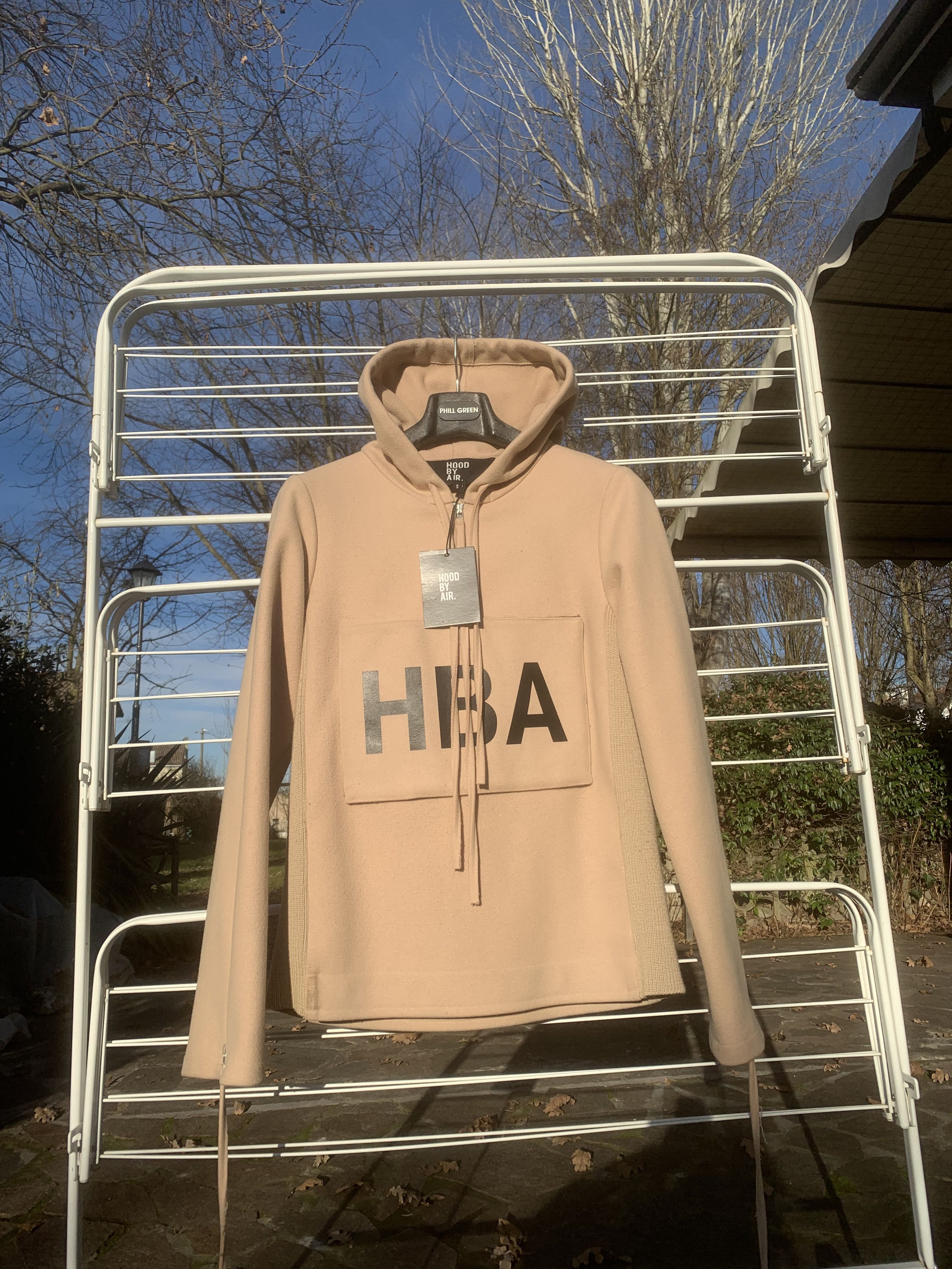 Hood By Air Archive HBA camel boiled wool hoodie logo patch Size US S / EU 44-46 / 1 - 1 Thumbnail