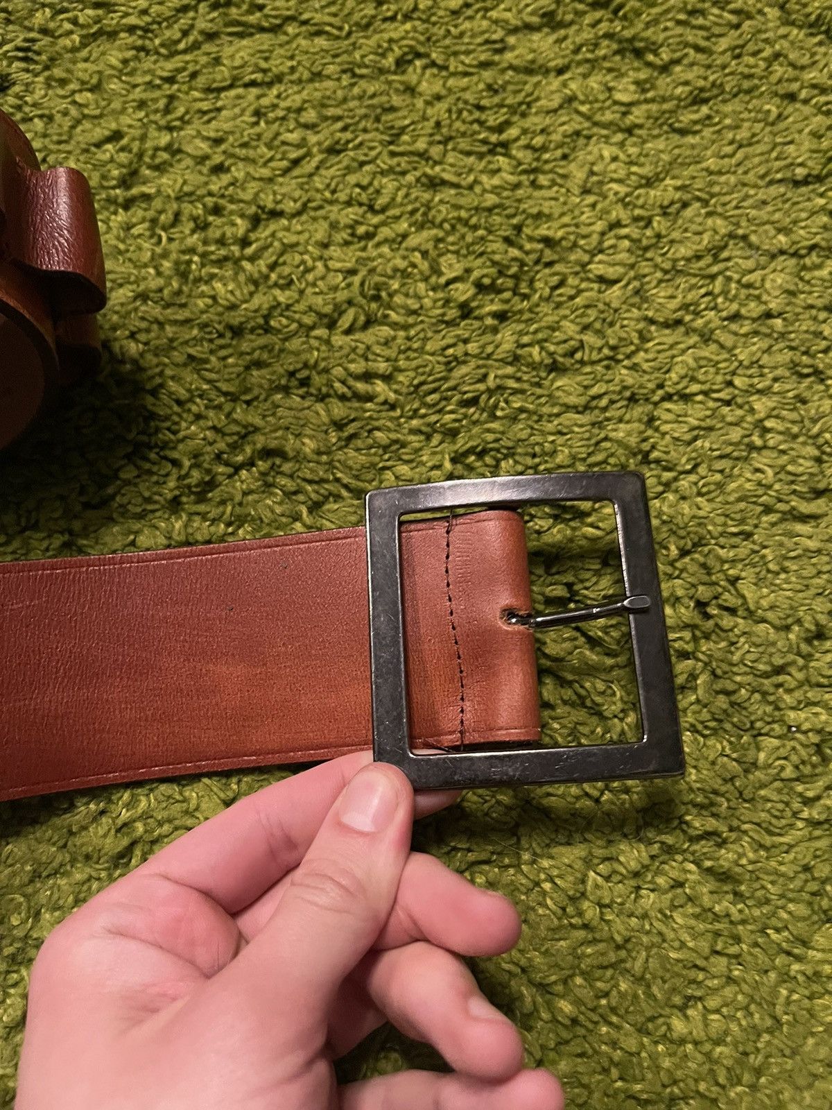 Cowboy Equipment × Genuine Leather × Vintage Real leather Hunting bullet holder belt Size 32 - 2 Thumbnail