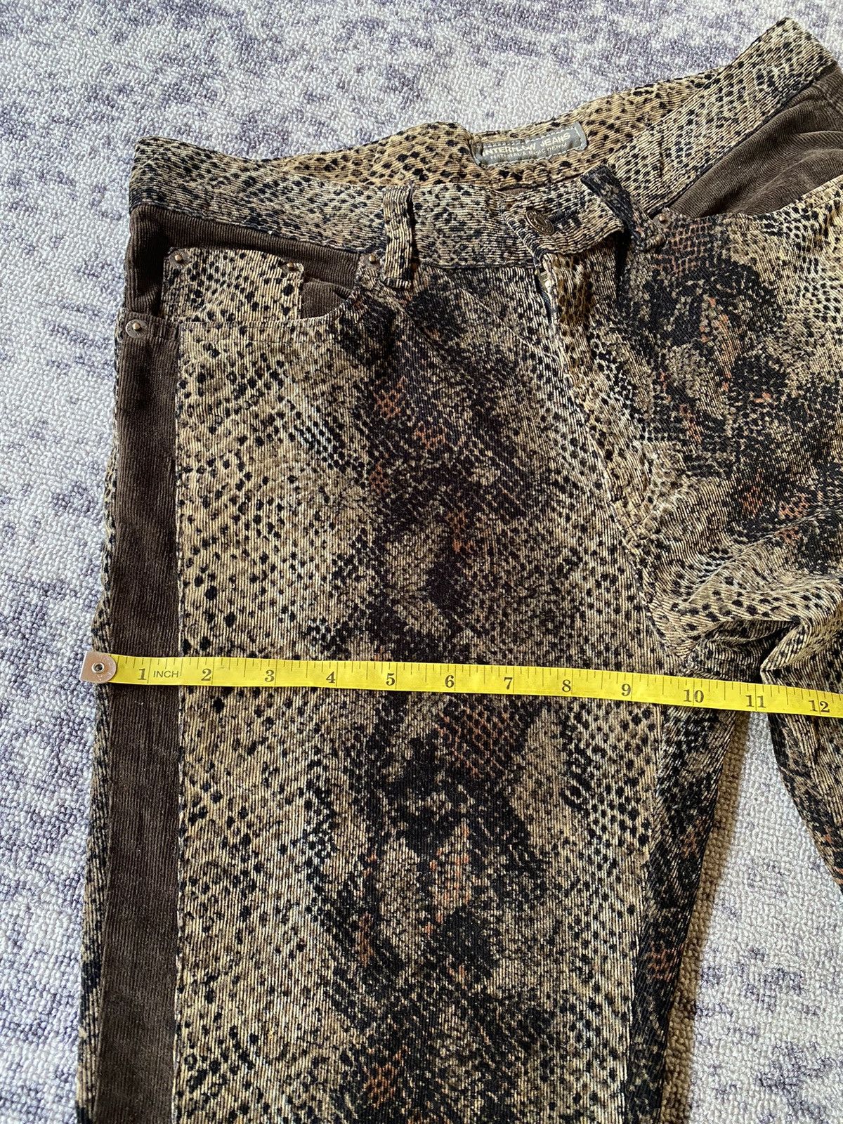 Hysteric Glamour Y2k Interflow snakeskin ifsixwasnine bootcut pants Size US 31 - 12 Thumbnail