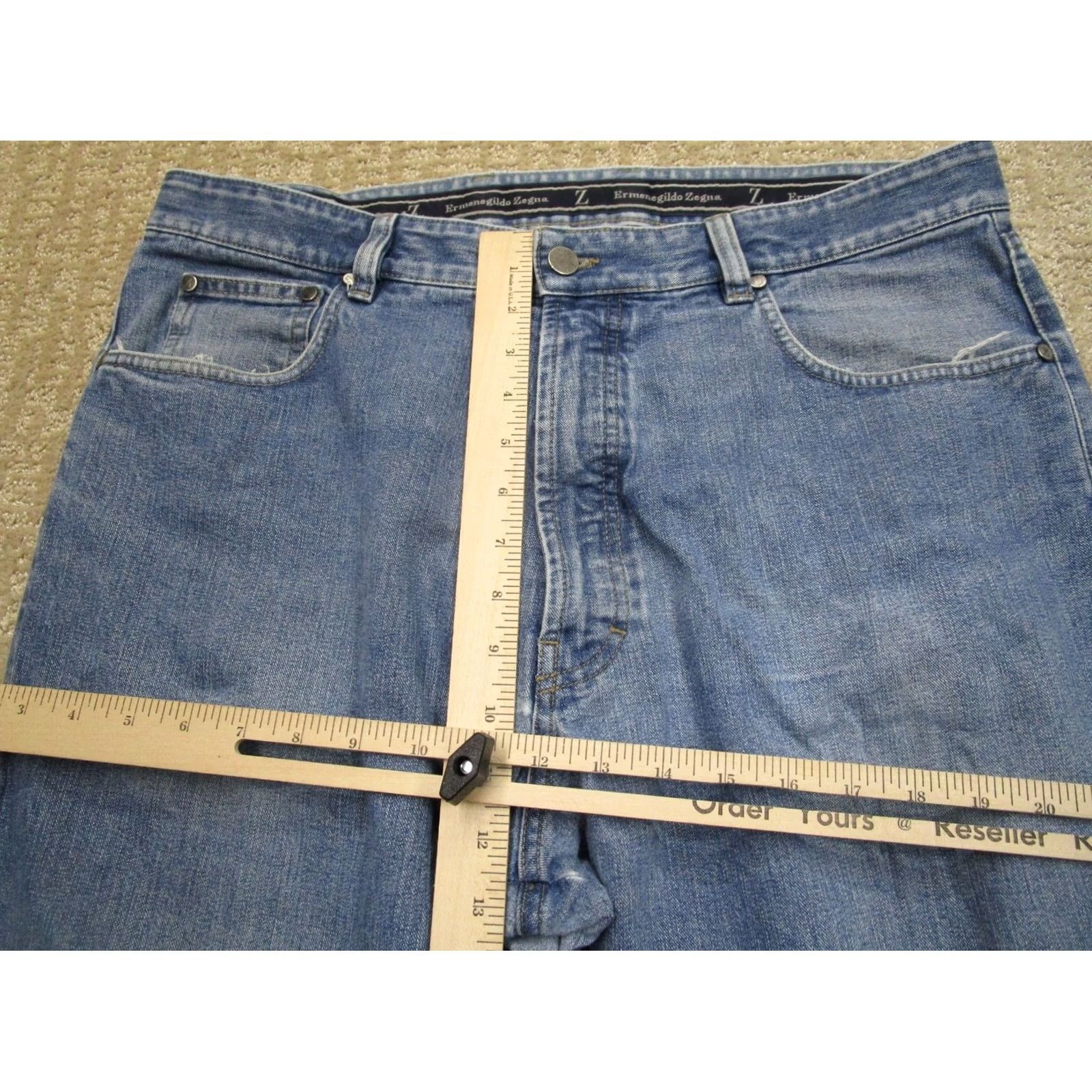 Ermenegildo Zegna Ermenegildo Zegna Jeans Men 38 Blue Straight Loose Pants Light Wash Italy Made Size US 38 / EU 54 - 6 Thumbnail
