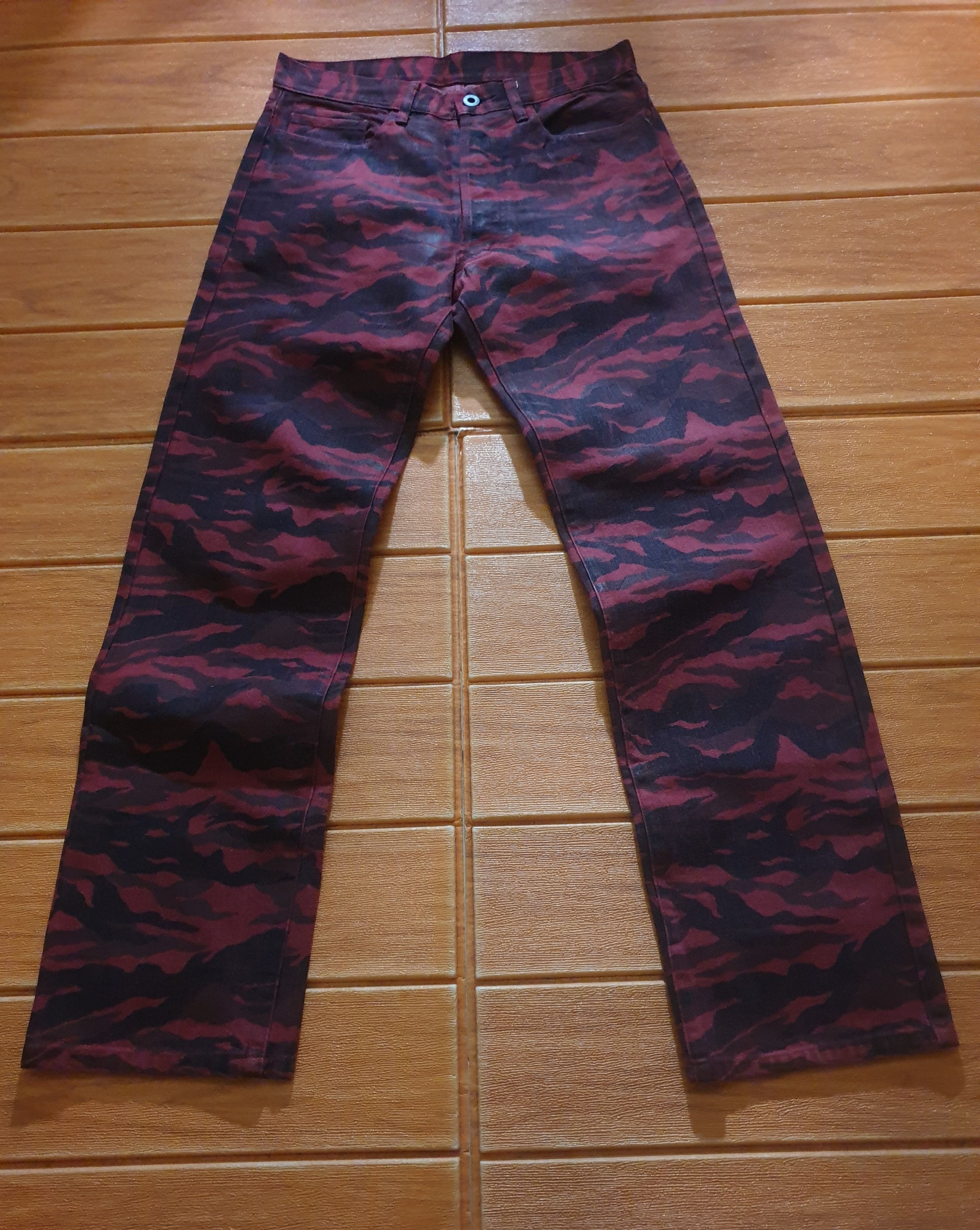 Japanese Brand 💥Rupert Red camo red denim pant Size US 29 - 4 Thumbnail