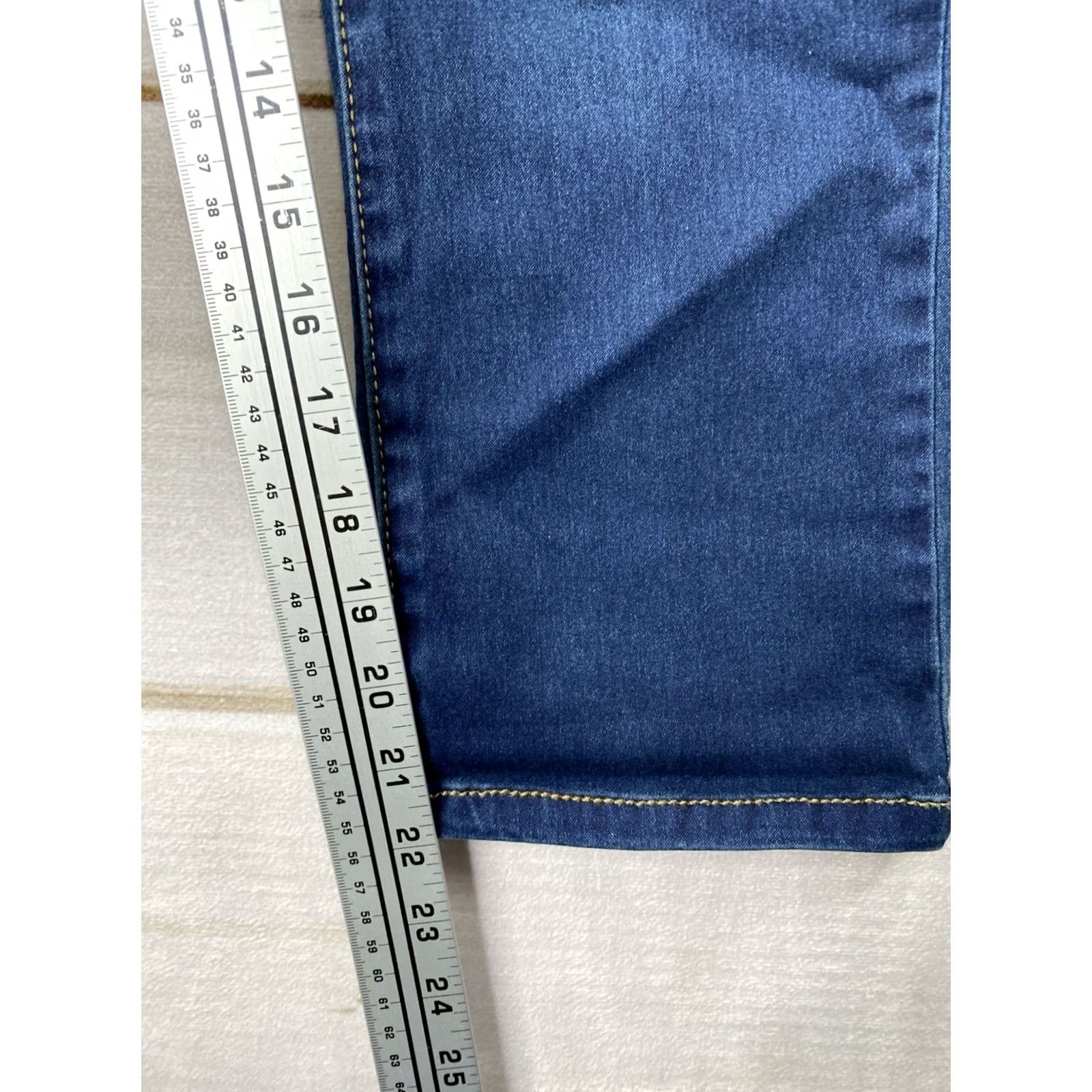 Vintage SO Heritage Jeans Cropped Blue Dark Wash 13 Junior Low Rise 5-Pocket Denim NWT Womens Jeans Size 34" / US 12 / IT 48 - 6 Thumbnail