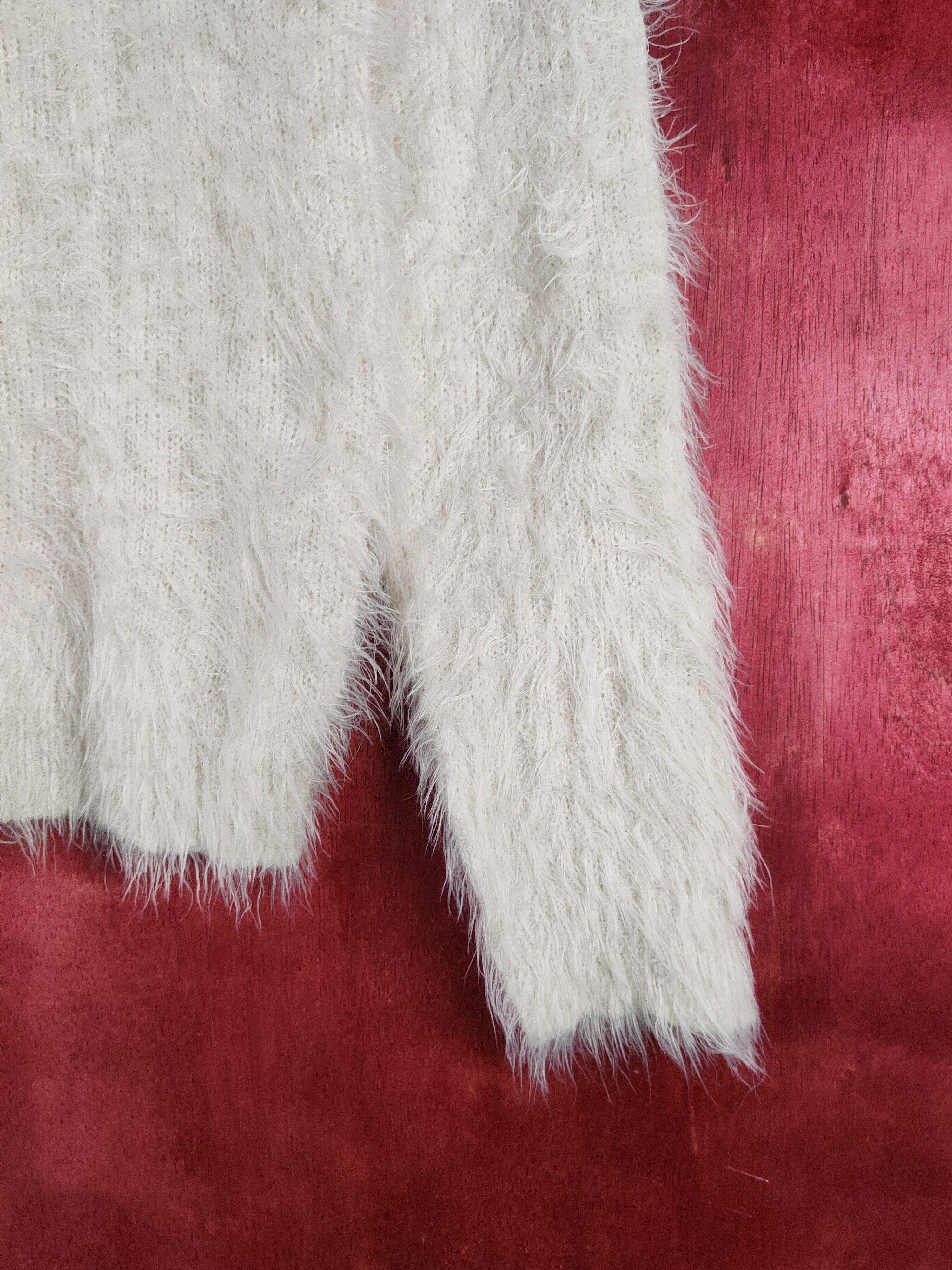 Japanese Brand Avai Avantgarde Cream Shag Shaggy Fur Mohair Knitwear #S2105 Size M / US 6-8 / IT 42-44 - 6 Thumbnail