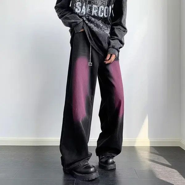 Jean Purple Faded Baggy Denim Jeans Size US 30 / EU 46 - 1 Thumbnail