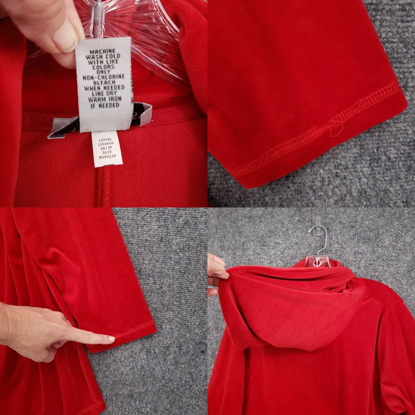 Vintage Catherines Sweater Womens 0X Plus Red Pullover Cowlneck Stretch Knit Size XL / US 12-14 / IT 48-50 - 8 Thumbnail