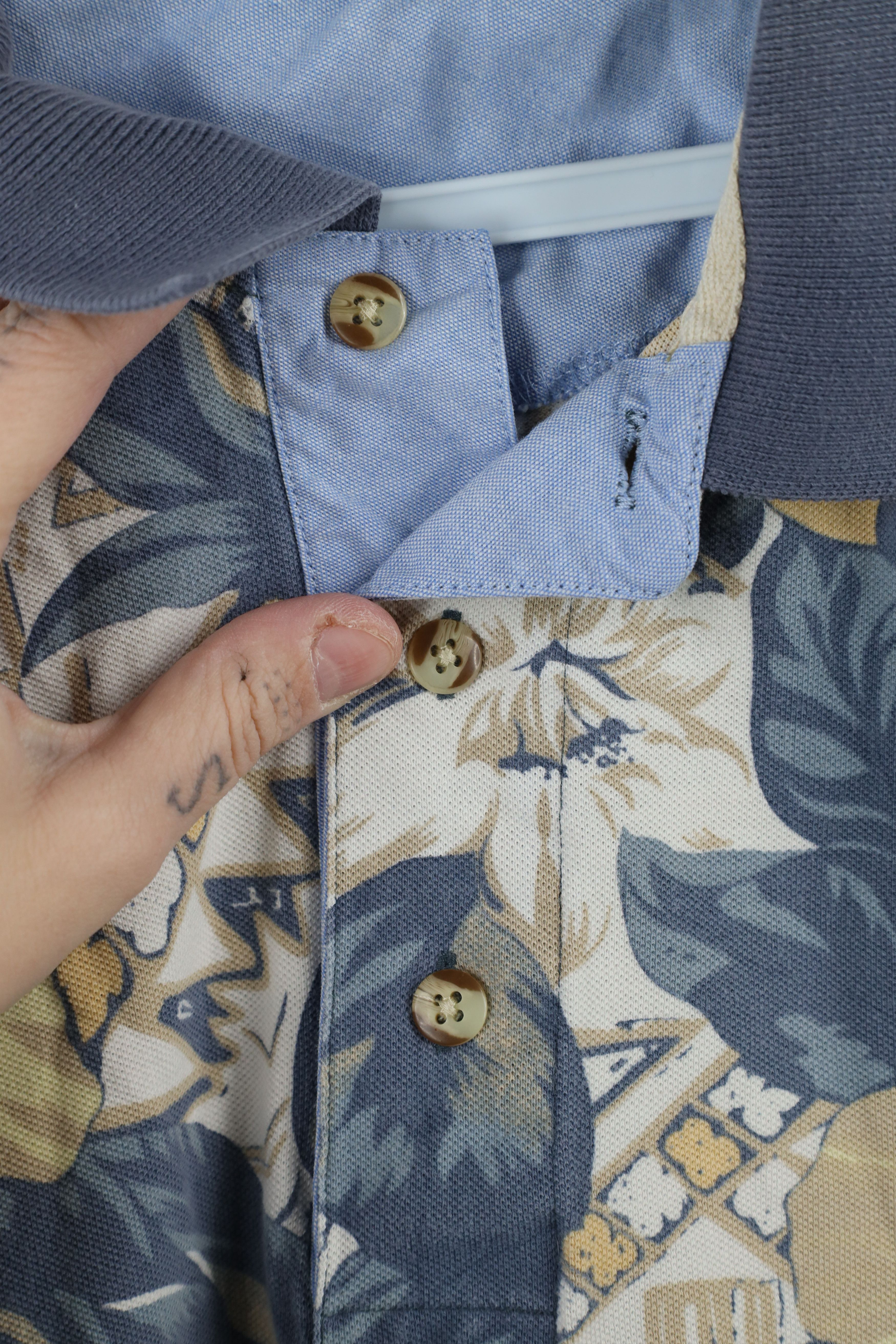 Vintage Vintage 90s Spell US Navy Naval Academy Flower Polo Shirt Size US M / EU 48-50 / 2 - 5 Thumbnail