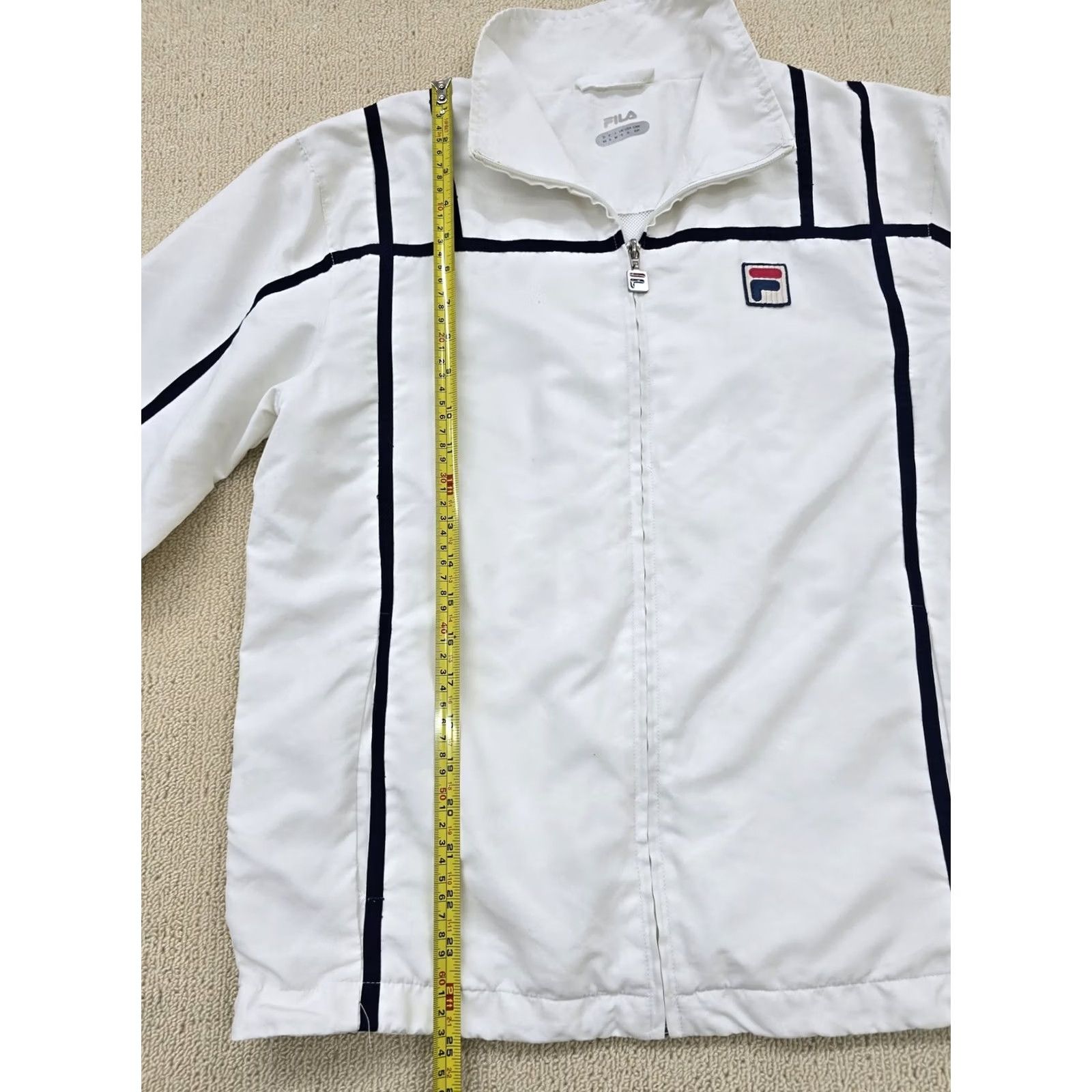 Fila Fila White Striped Track Jacket S Unisex Activewear Polyester Size US S / EU 44-46 / 1 - 7 Thumbnail