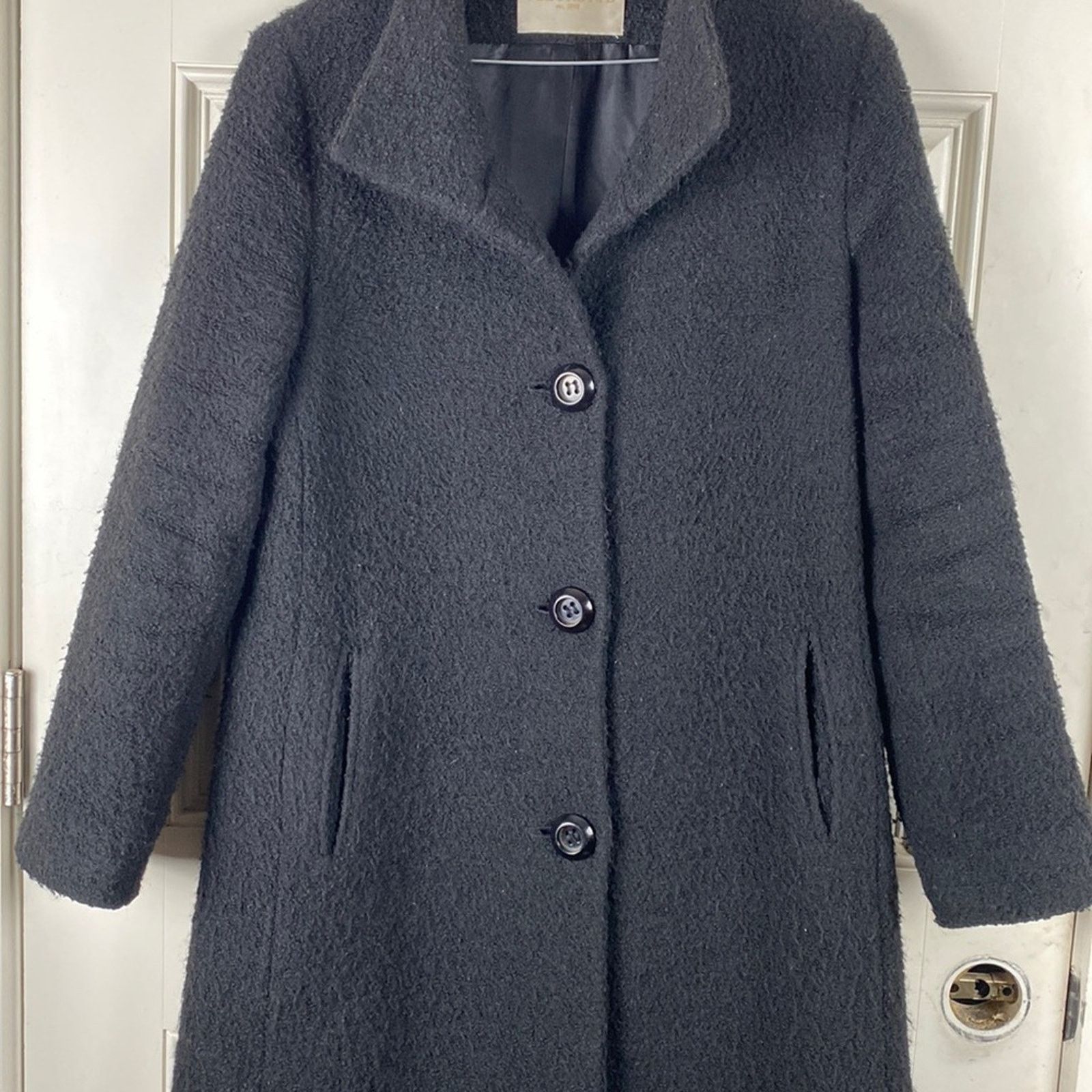 Other FLEURETTE Stand Collar Lined Italian Wool Coat Black SZ.4 Size S / US 4 / IT 40 - 2 Thumbnail