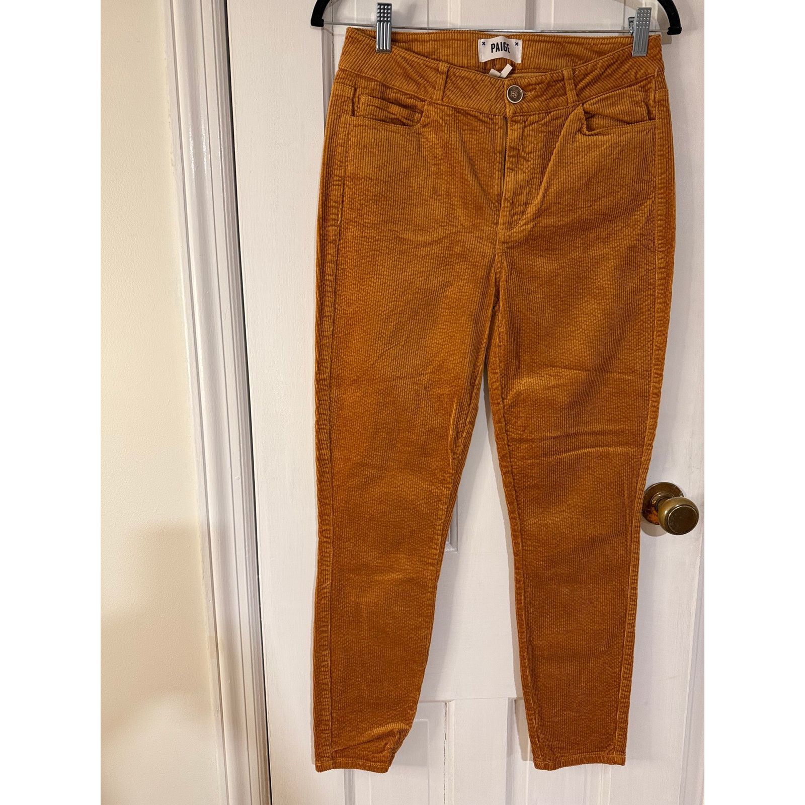Paige Paige Burnt Orange Corduroy Jeans Huxton Ankle size 28 Size 28" / US 6 / IT 42 - 2 Thumbnail