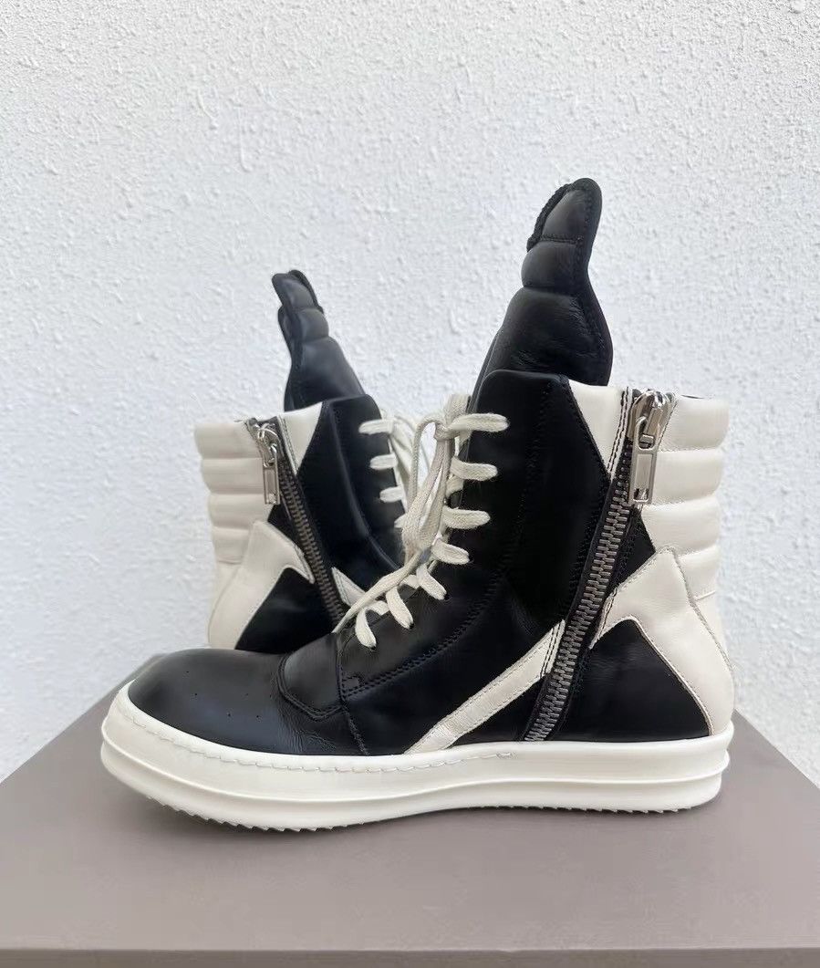Rick Owens Rick Owens Black & White High-Top Inverted Triangle Size US 7 / EU 40 - 5 Thumbnail