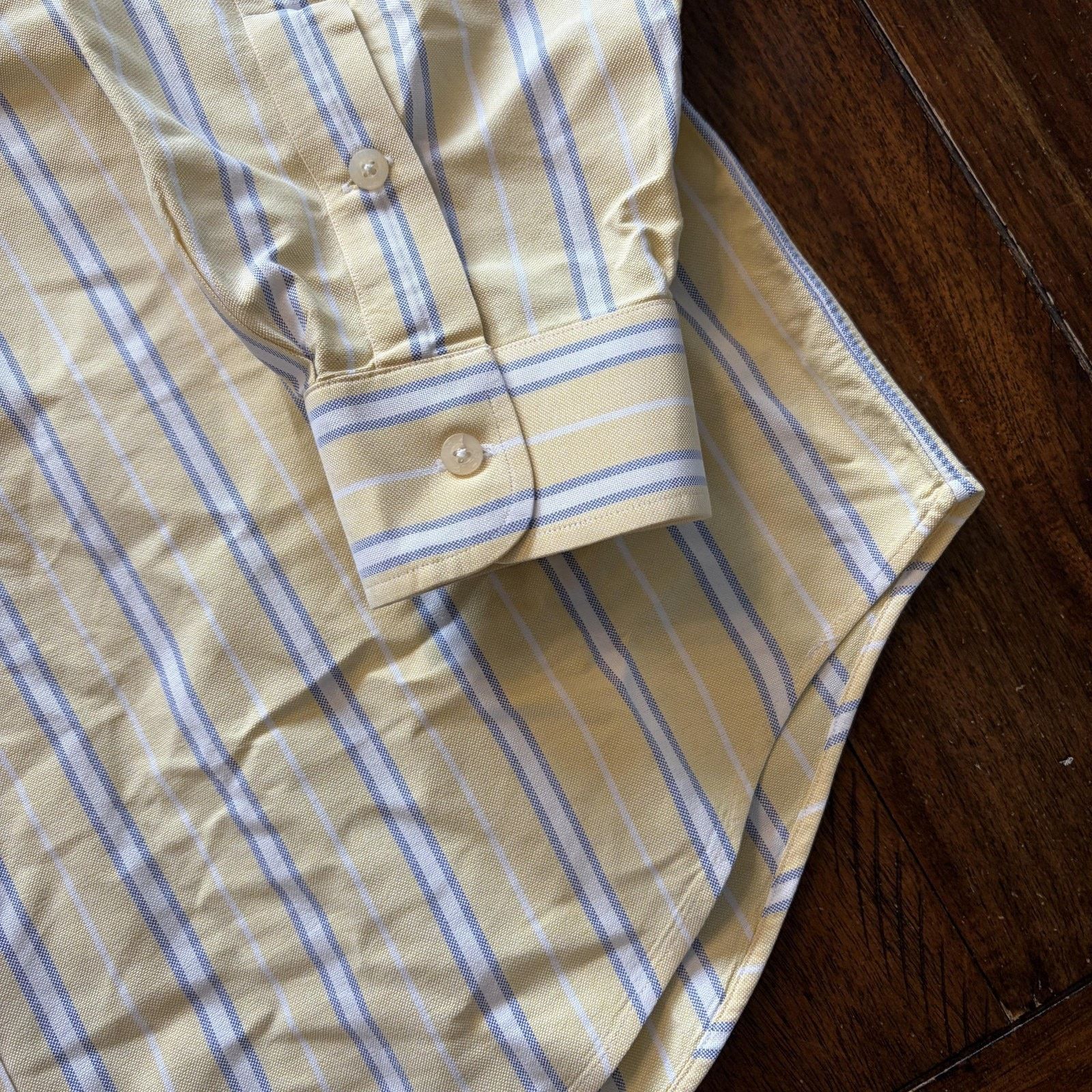 Ralph Lauren Ralph Lauren Golf Shirt Mens L Yellow Stripe Tilden Button Size US L / EU 52-54 / 3 - 7 Thumbnail
