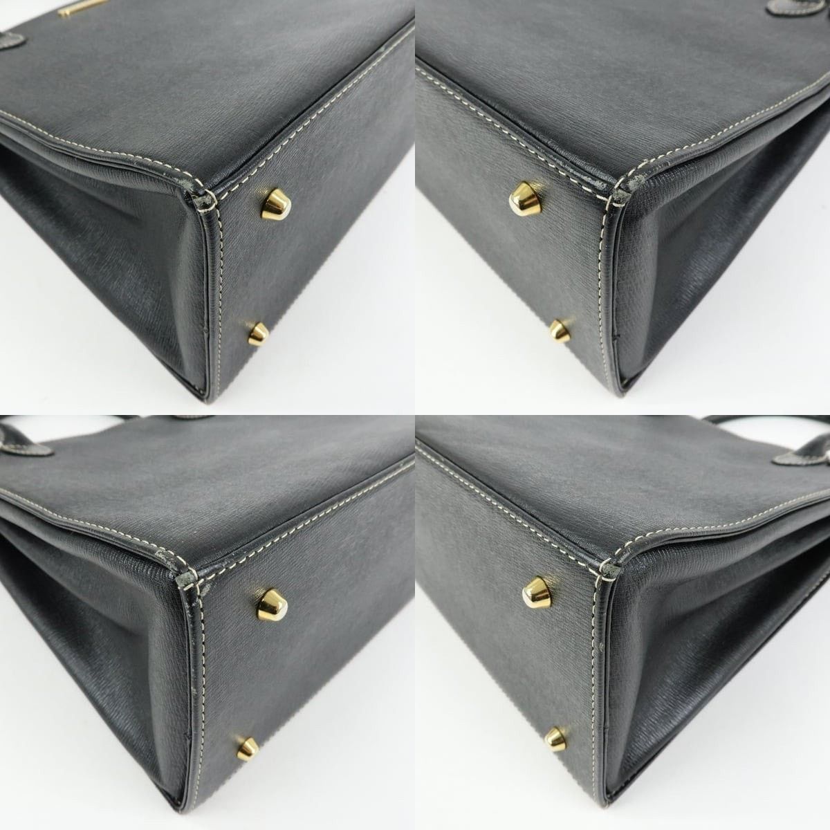 Burberry Burberry Nova Plaid Leather Top Handle Bag Black Size ONE SIZE - 5 Thumbnail