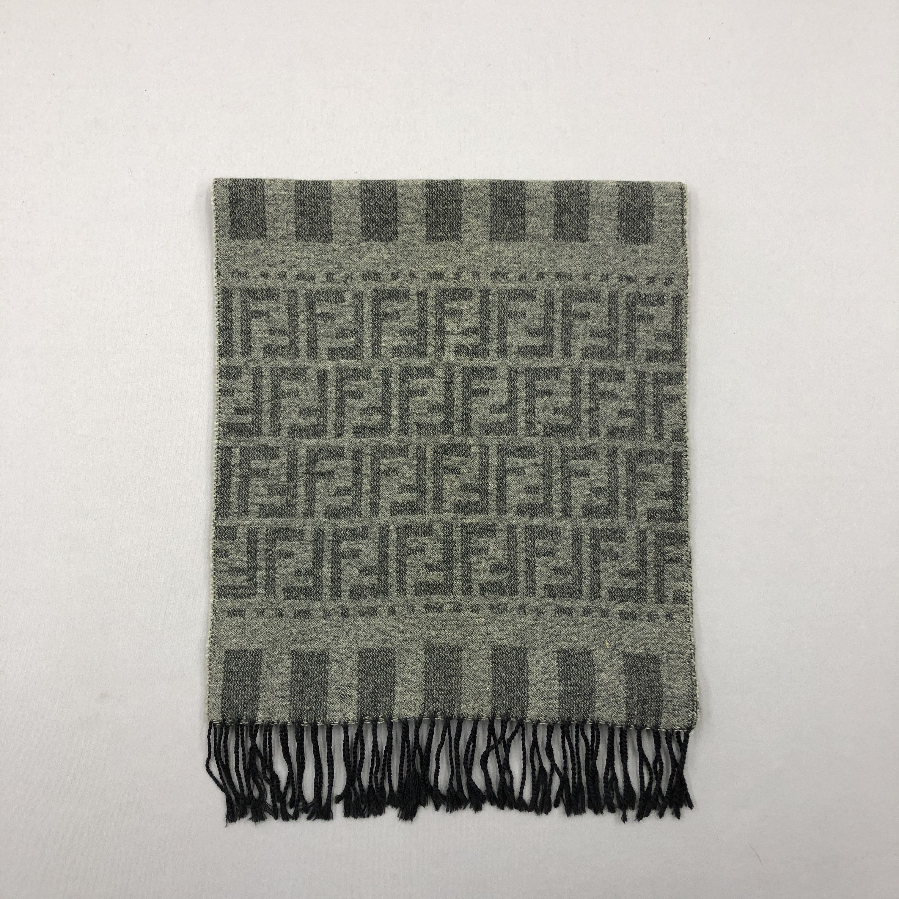Fendi Vintage Fendi Scarf Fendi Zucca FF Monogram Wool Scarves Size ONE SIZE - 2 Thumbnail