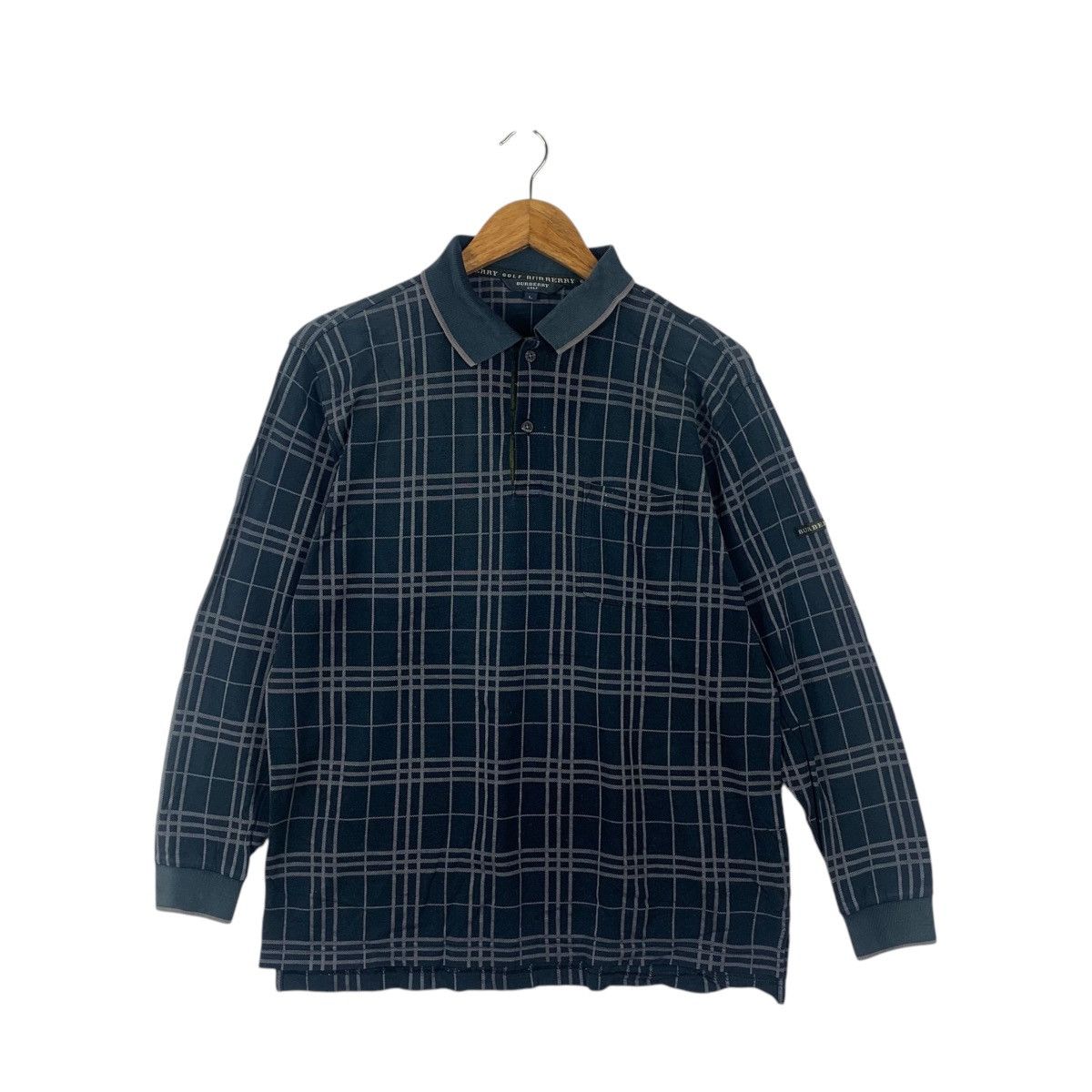 Burberry Vintage BURBERRY GOLF Collection Nova Checks Tee Shirt Top Size US L / EU 52-54 / 3 - 1 Thumbnail