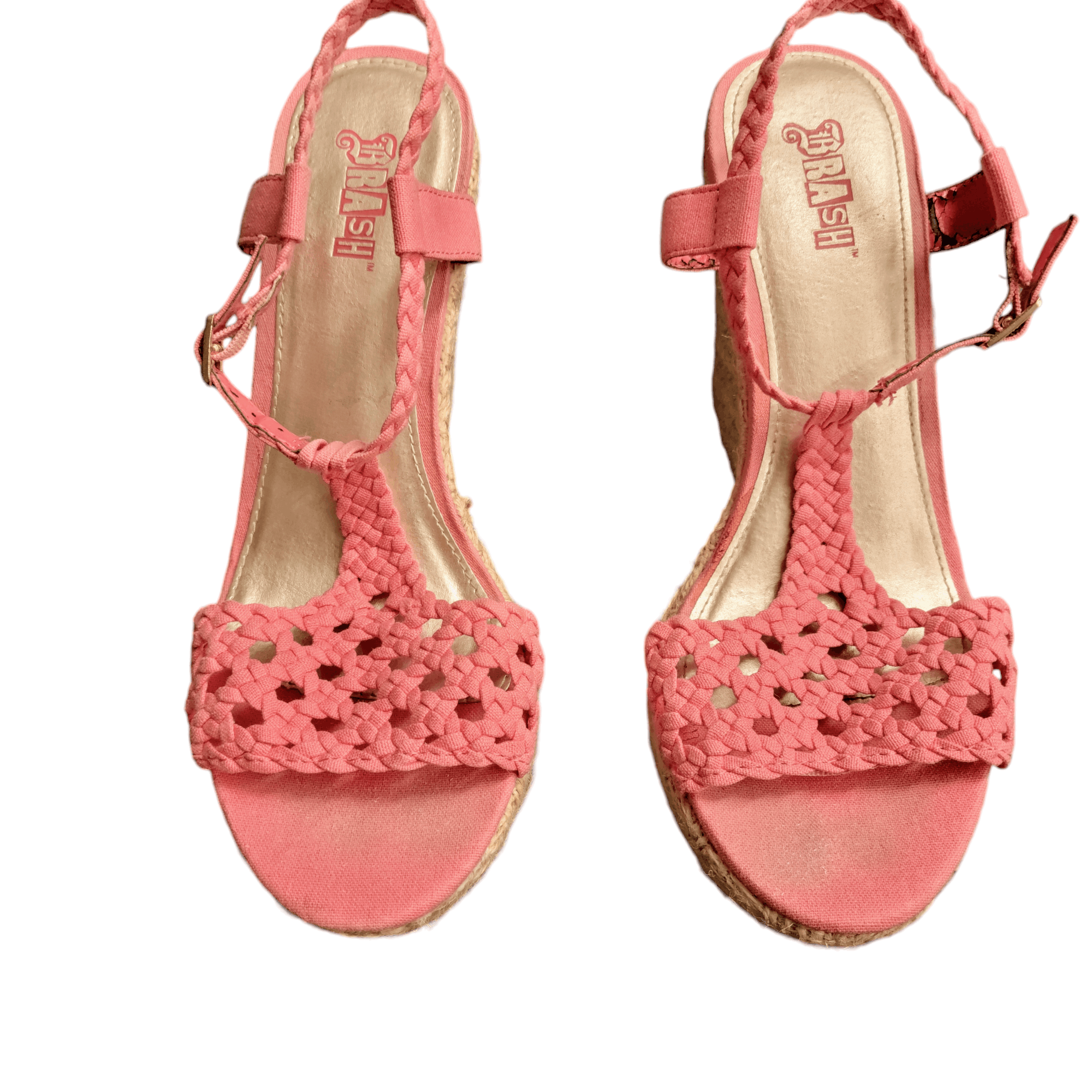 NBDN Nobrandedon Brash Pink Braided Platform High Heels Sandals Size US 9 / IT 39 - 8 Thumbnail