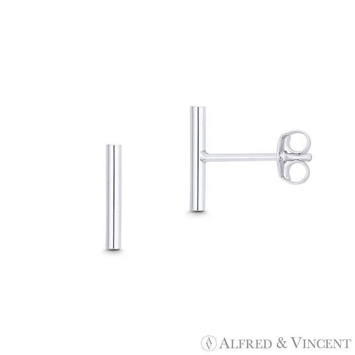 Other Straight Cylinder Bar Earplug Stud Earrings Sterling Silver Size ONE SIZE - 1 Preview