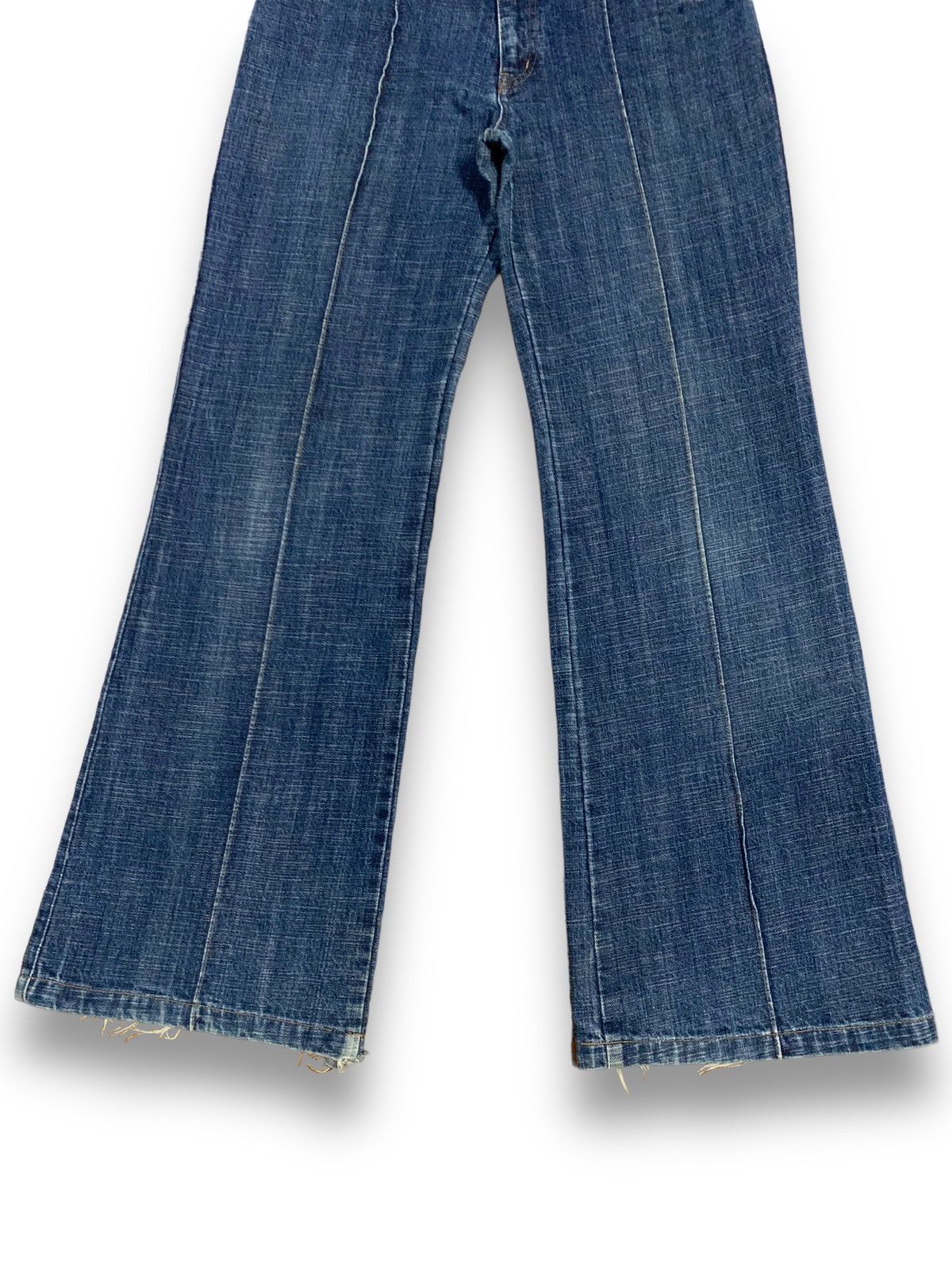 Japanese Brand Vintage Camel Road Faded Wash Flare Bell Bottom Panel Jeans Size US 31 - 7 Thumbnail