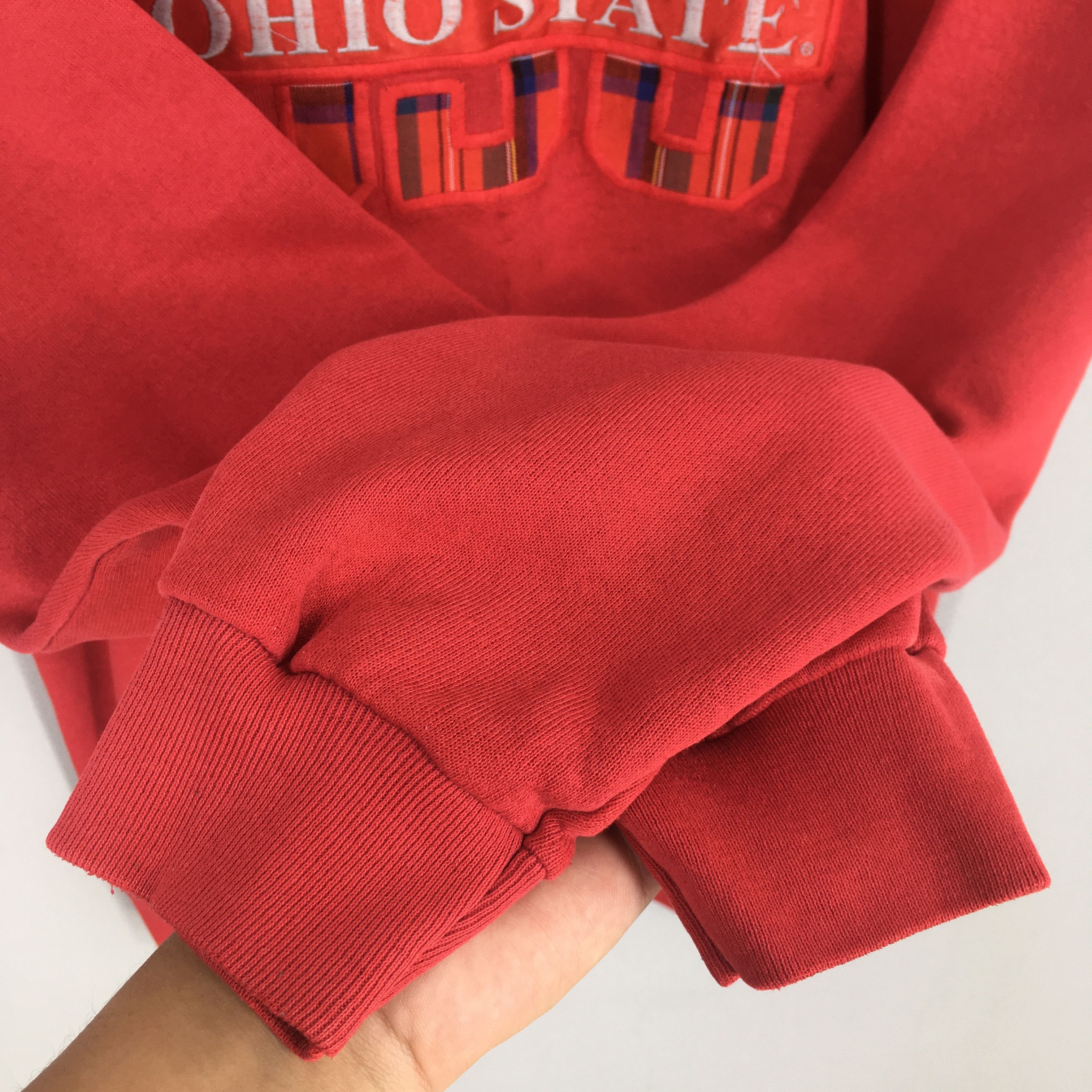 NCAA Vintage 90s Ohio State University OSU Red Sweater Large Size US L / EU 52-54 / 3 - 4 Thumbnail