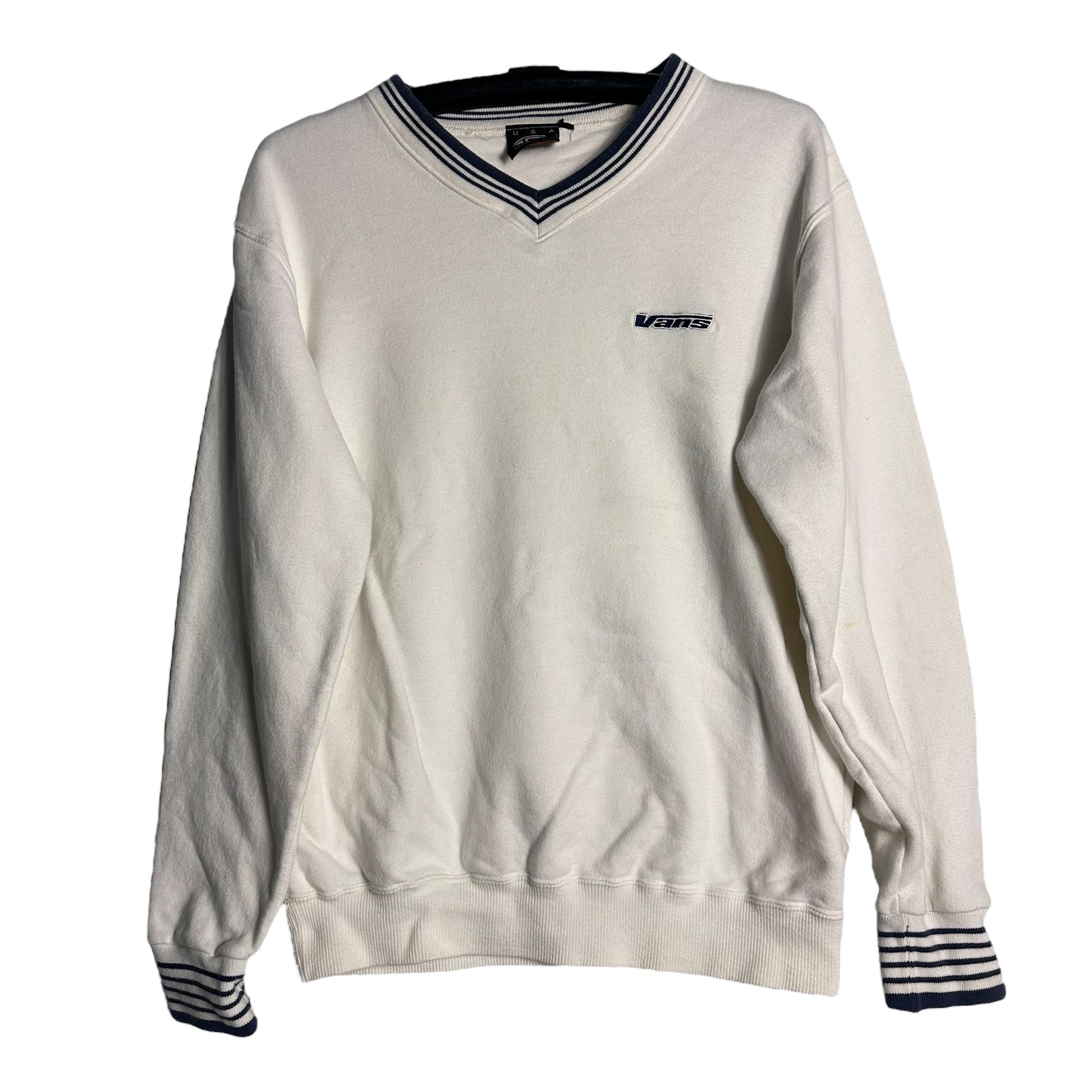 Vans 🔥RARE🔥Vintage Vans Sweatshirt Pullover V-Neck Sweatshirt Size US M / EU 48-50 / 2 - 1 Thumbnail
