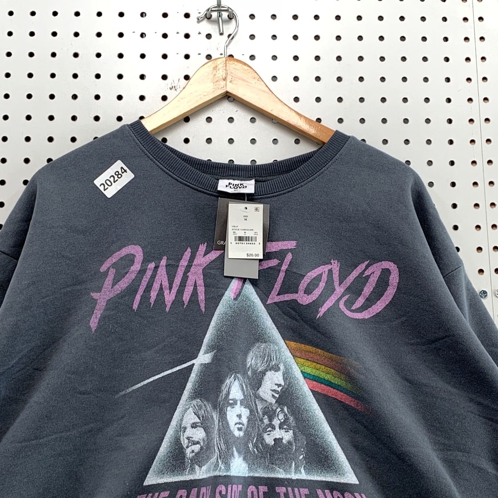 Vintage NEW Pink Floyd Crewneck Sweatshirt Gray Womens M Darkside Moon Music 27x21 Size M / US 6-8 / IT 42-44 - 2 Thumbnail