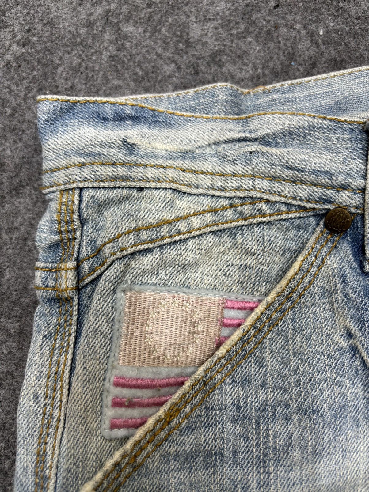 Japanese Brand 💥Insane Style Patches X Shots Distressed MPocket Denim F663 Size US 32 / EU 48 - 13 Thumbnail