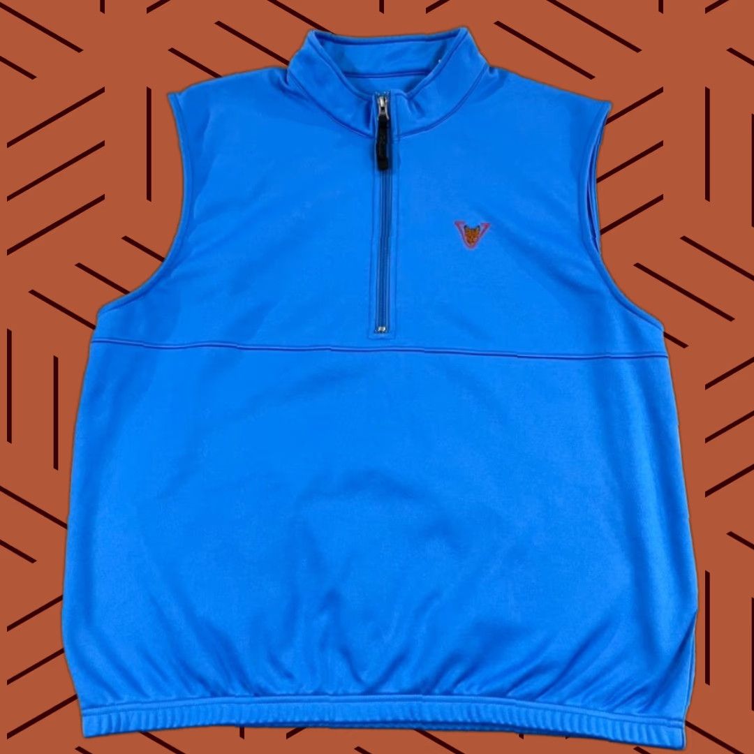 Vintage BOB TIMBERLAKE Vest Mens XL Blue 1/2 Zip Pullover Jacket Overcoat Golf VICMEAD HUNT CLUB? DE Ambiguity Not N/A Size US XL / EU 56 / 4 - 1 Thumbnail
