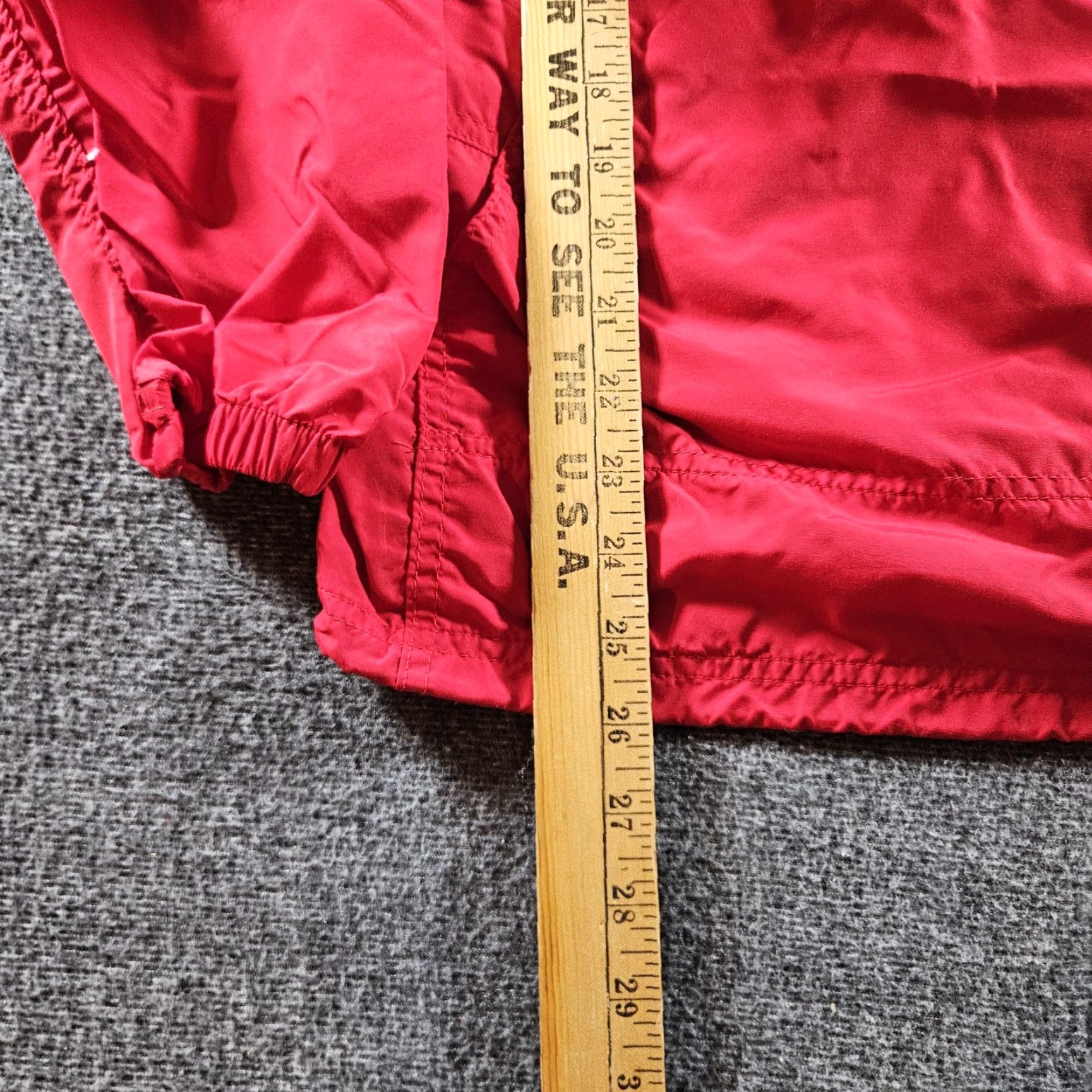 Vintage L.L. Bean Jacket Mens M Red Nylon Hooded Anorak 1/4 Zip Pullover Outdoor Pockets Zipper Size US M / EU 48-50 / 2 - 5 Thumbnail