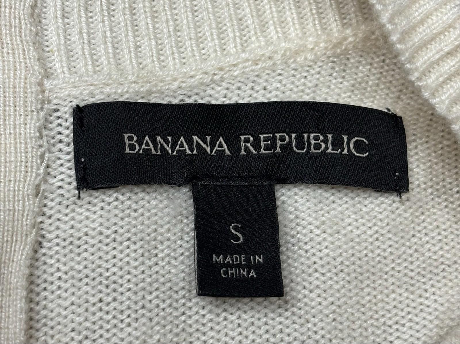 Banana Republic Banana Republic Sweater Womens S Merino Wool Vegan Leather Size S / US 4 / IT 40 - 2 Thumbnail