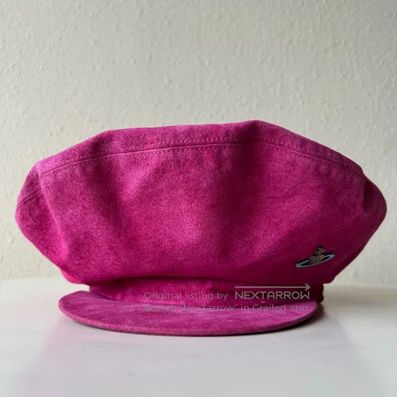 Vivienne Westwood Vivienne Westwood Pink Suede Newsboy Hat Size ONE SIZE - 5 Thumbnail