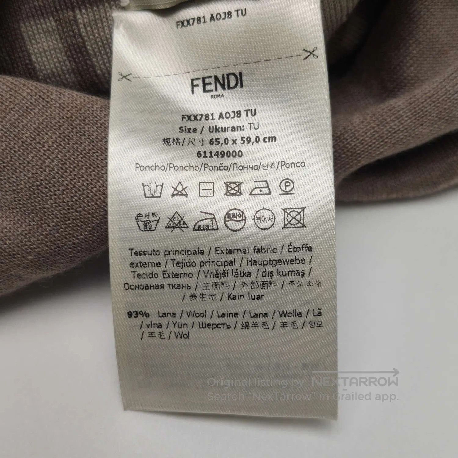 Fendi Fendi FF Monogram Cotton Hooded Poncho S. Size ONE SIZE - 7 Thumbnail