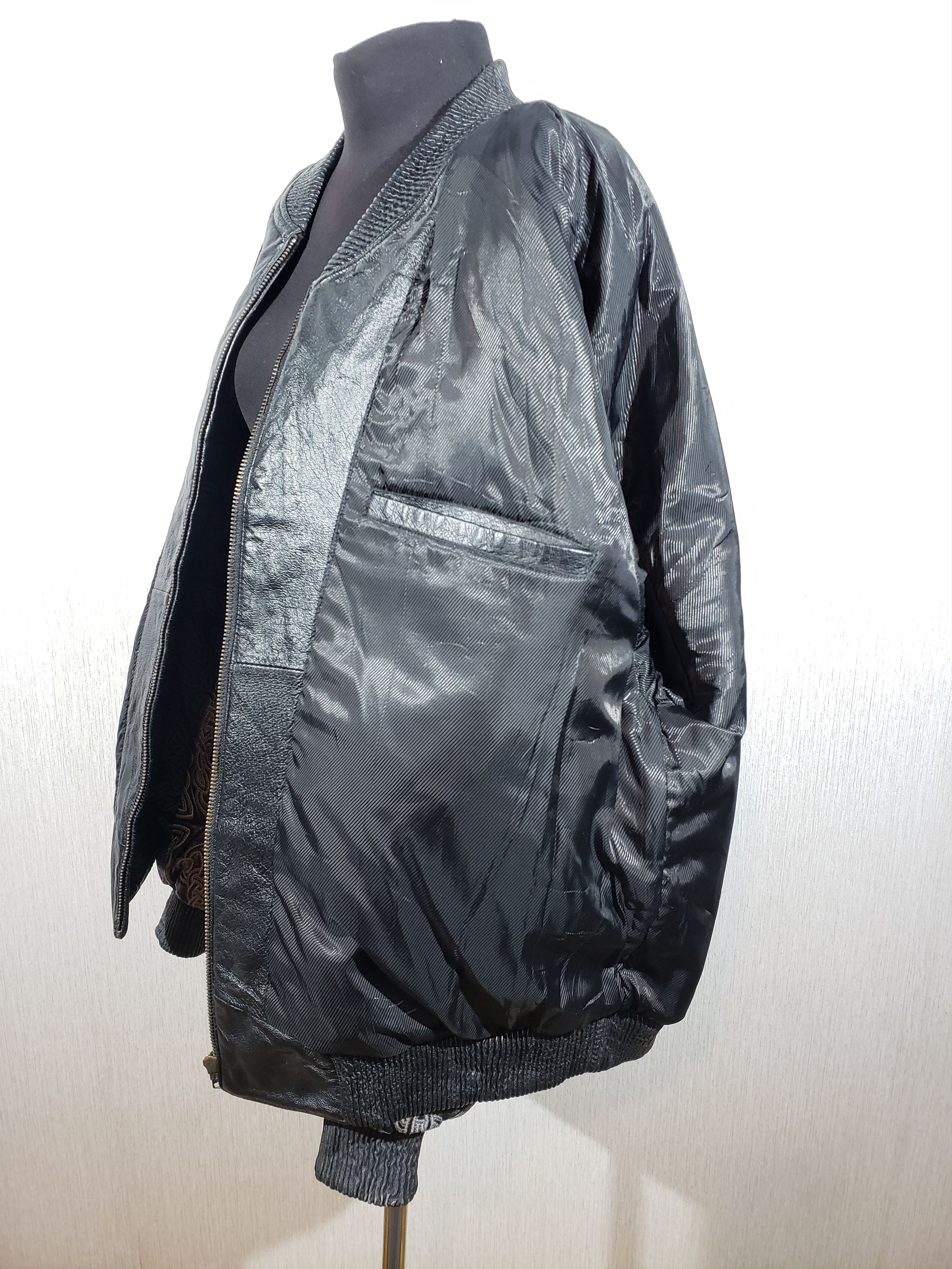 Other Refined men's black leather jacket. Size US XXL / EU 58 / 5 - 7 Thumbnail