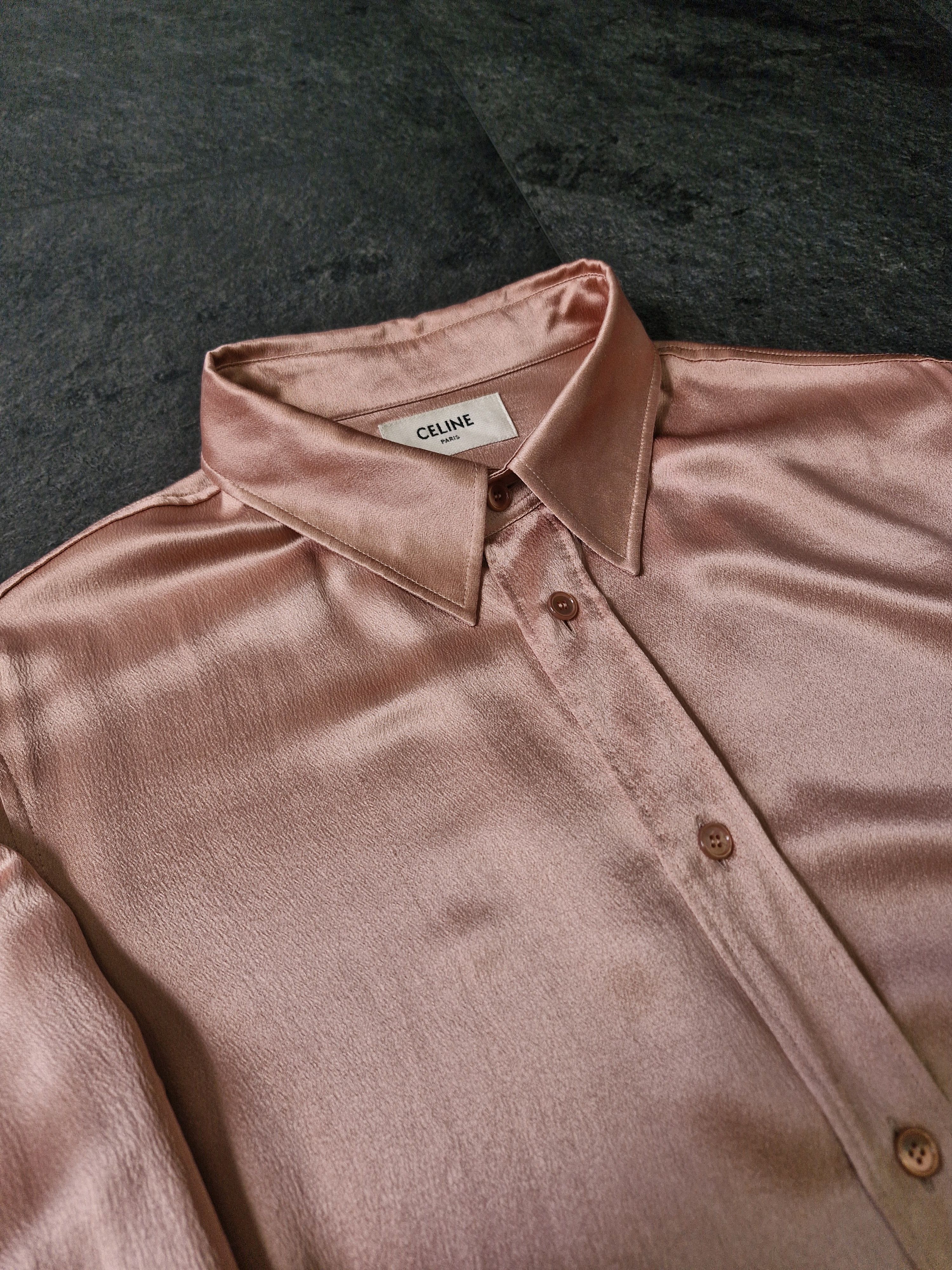Celine SS23 Satin Silk Shirt Size US S / EU 44-46 / 1 - 8 Thumbnail