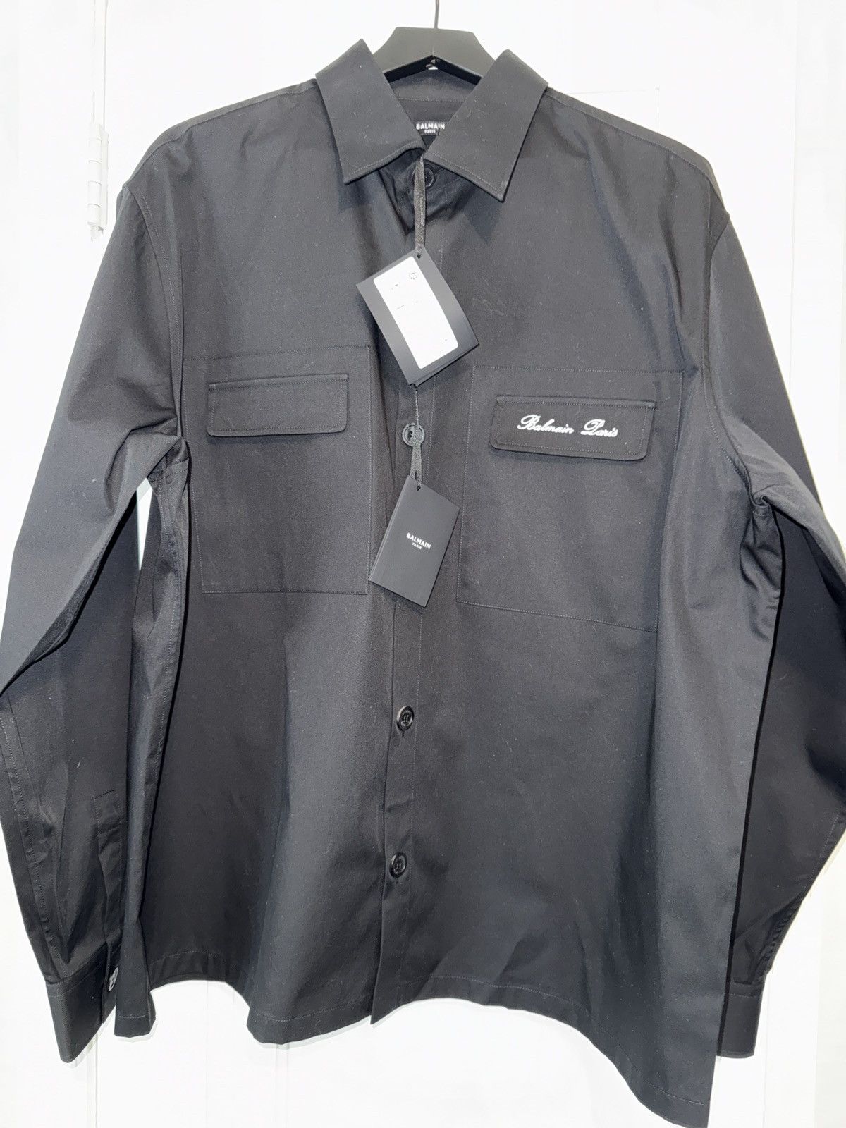 Balmain BALMAIN overshirt with logo embroidery Size US L / EU 52-54 / 3 - 4 Thumbnail