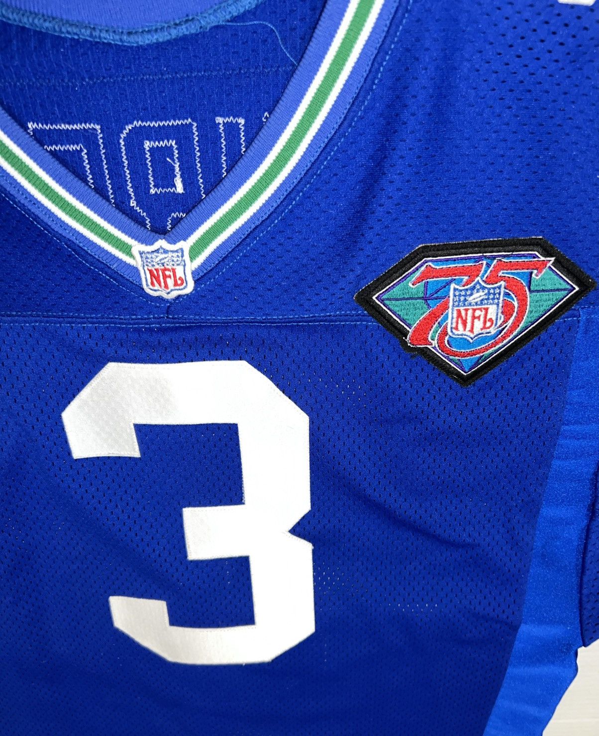 Wilson Vintage 90s Seattle Seahawks Rick Mirer Wilson 75th Jersey Size US L / EU 52-54 / 3 - 3 Thumbnail