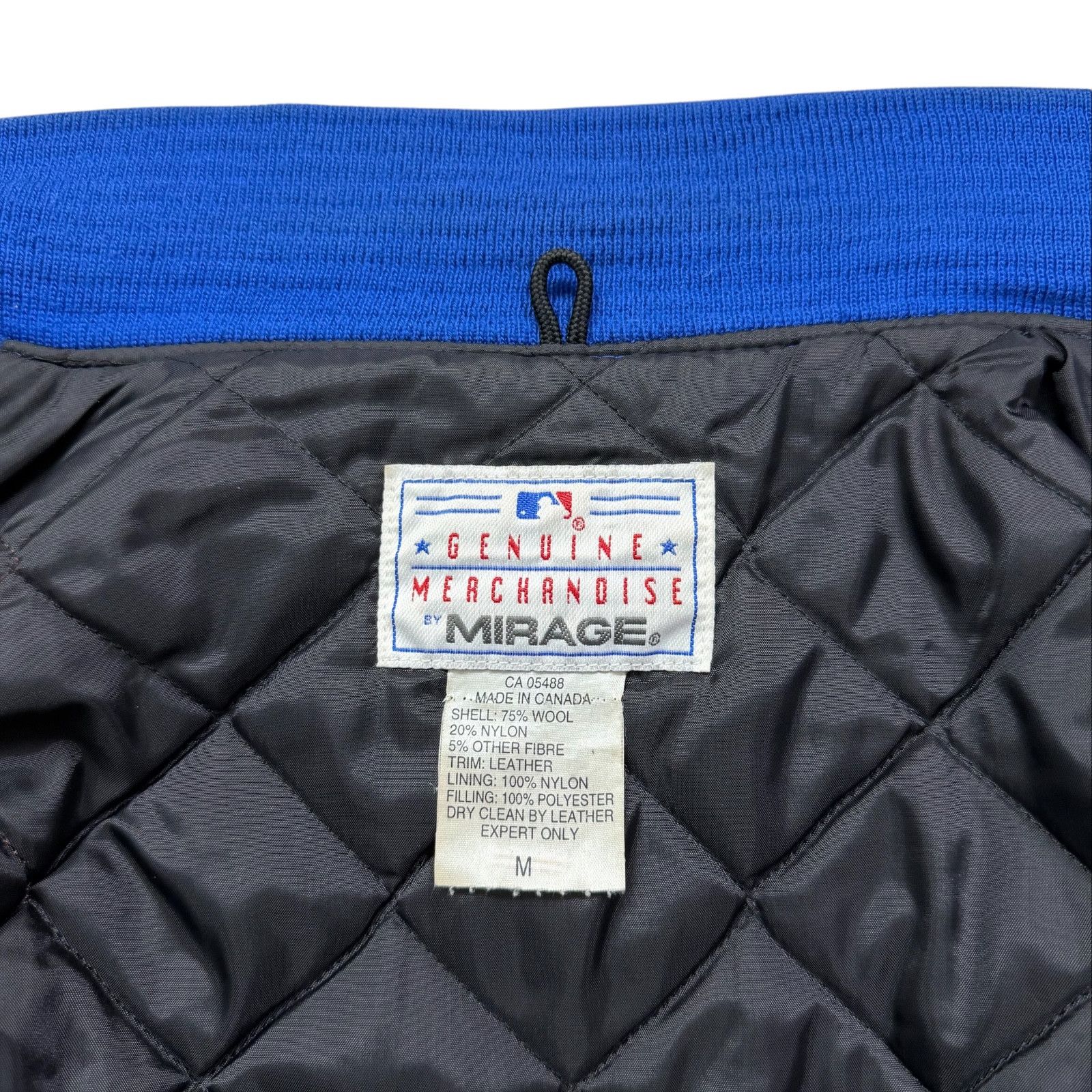 MLB VTG 90s NEW YORK METS MIRAGE VARSITY JACKET WOOL LEATHER Size US M / EU 48-50 / 2 - 6 Thumbnail