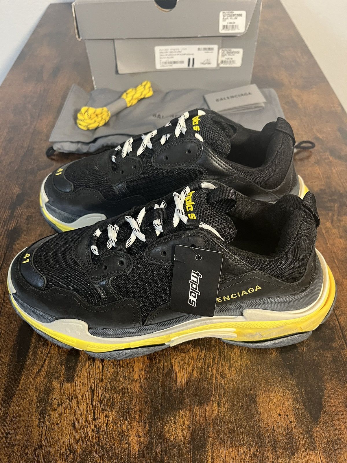 Balenciaga × Designer Balenciaga Triple S Predistressed 2018 (Real Leather) Size US 8 / IT 38 - 1 Thumbnail
