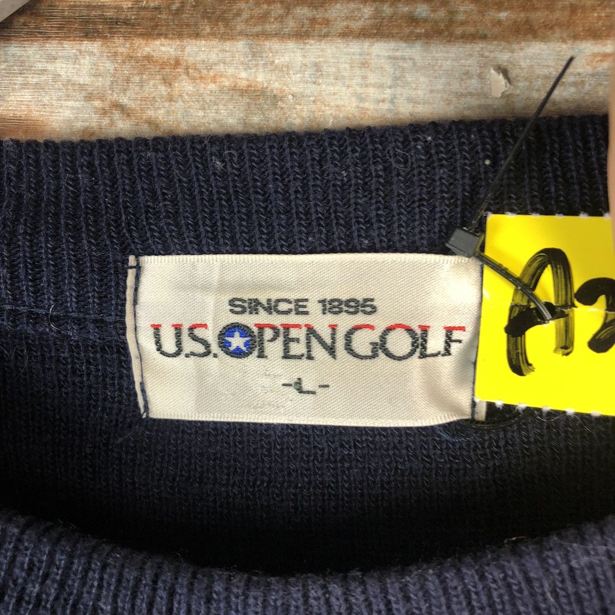 Homespun Knitwear × Japanese Brand US Pengolf Dark Blue Stripe Knitwear #A2061 Size US L / EU 52-54 / 3 - 10 Thumbnail