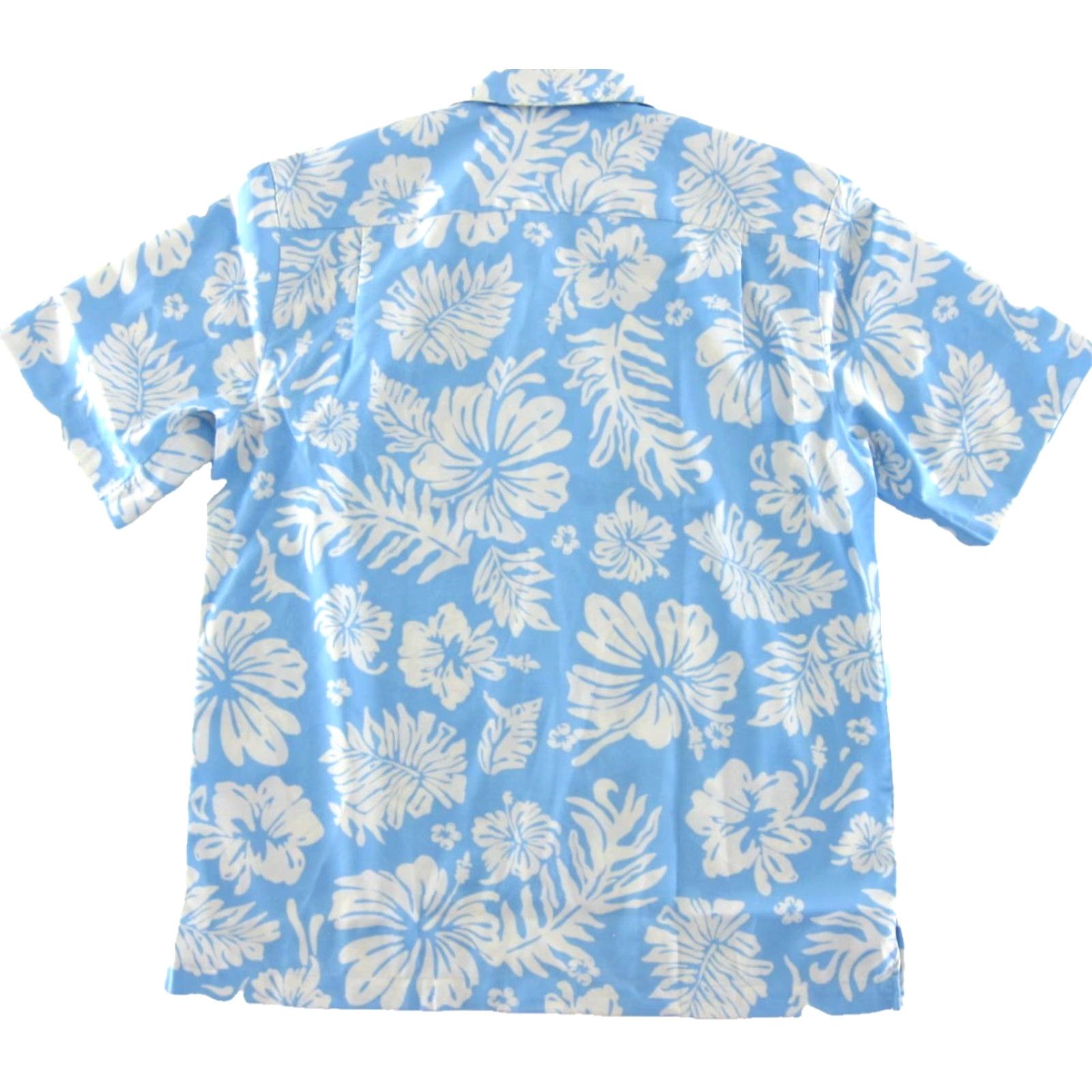 Vintage Edwards Shirt Men M Hawaiian Floral Button-Up Cotton Blend, Polyester Short Sleeve Collared NWT White Blue Size US M / EU 48-50 / 2 - 2 Thumbnail