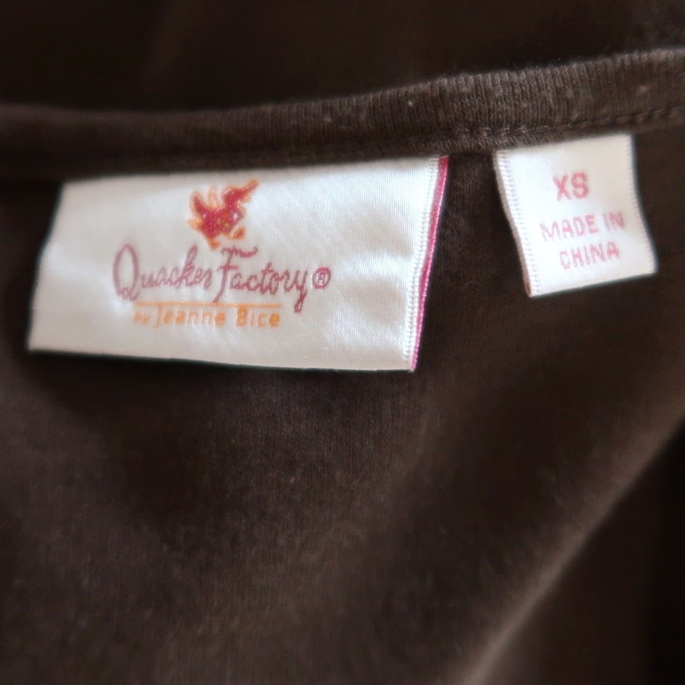 Quacker Factory VINTAGE Quacker Factory Brown Bicycle Embroidered Rhinestone Long Sleeve Tee XS Size XS / US 0-2 / IT 36-38 - 5 Thumbnail