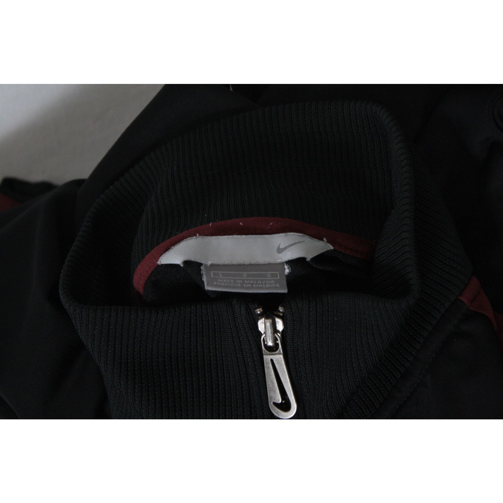 Nike × Vintage Vintage Y2K Nike Varsity Spell Out Black Track Jacket Size US L / EU 52-54 / 3 - 9 Thumbnail