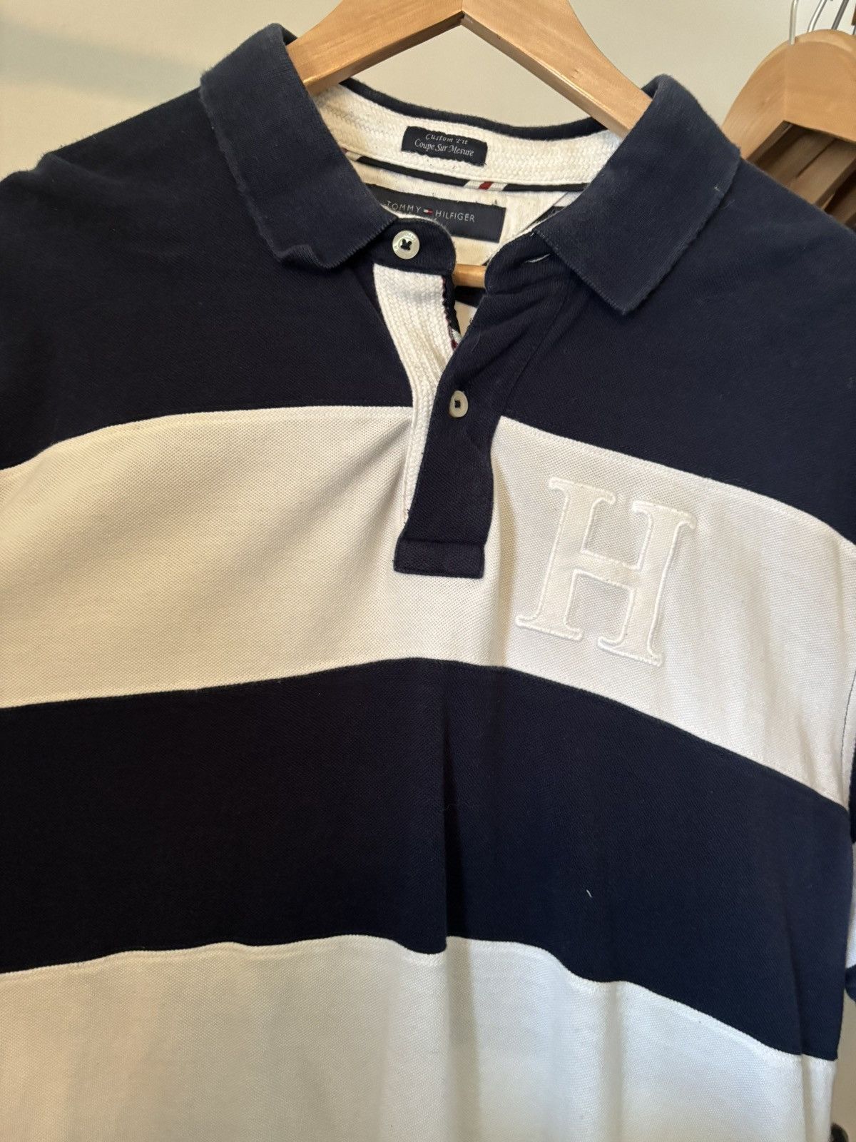 Tommy Hilfiger Stripped Tommy Hilfiger Polo Size US XL / EU 56 / 4 - 4 Thumbnail