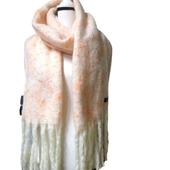 DKNY DKNY Pop-Neon Speckled Scarf, 16x76 Neon Orange Size ONE SIZE - 2 Thumbnail