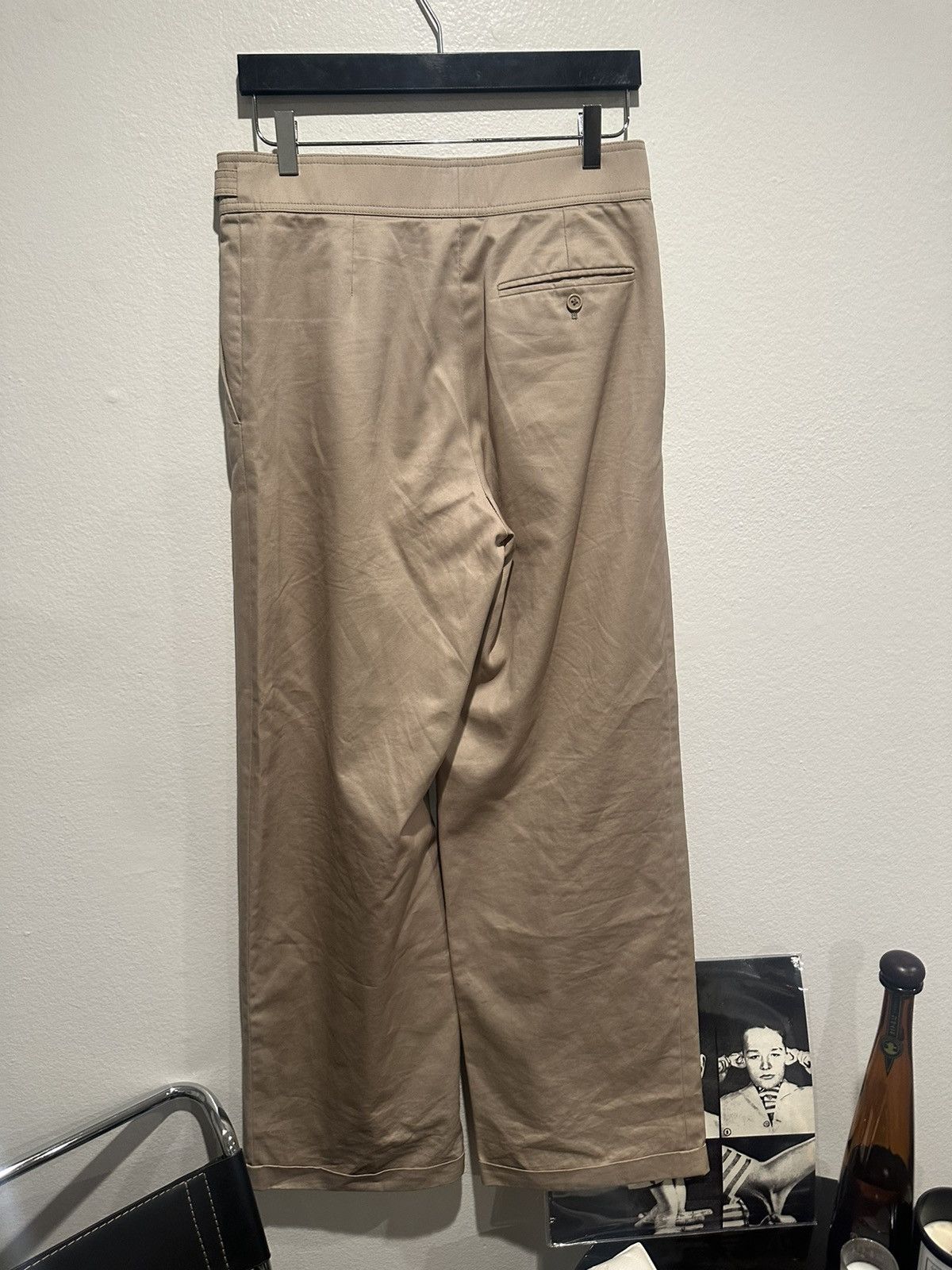 Dior × Hedi Slimane SS07 Sample Safari Wide Leg Trousers 46 Size US 31 - 4 Thumbnail