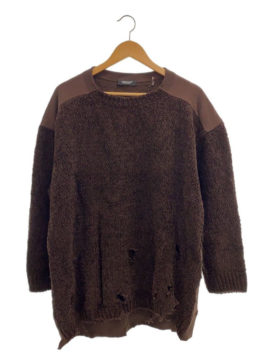 Undercover Undercover Nylon Wool Knit Pullover Sweater Brown Size US XL / EU 56 / 4 - 1 Thumbnail