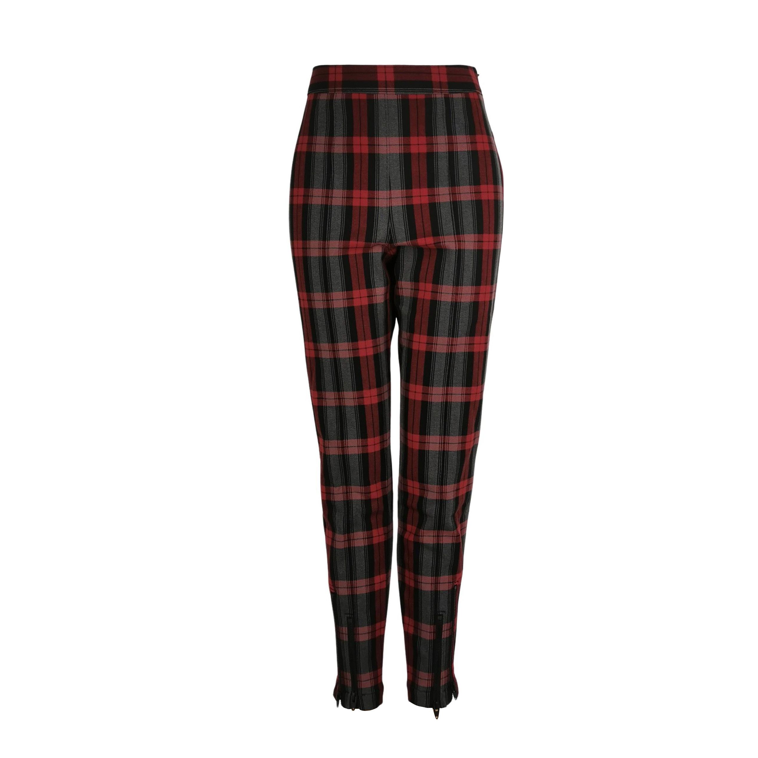 Alexander Wang Alexander Wang Red Plaid Pants Size 6 Size 28" / US 6 / IT 42 - 1 Thumbnail