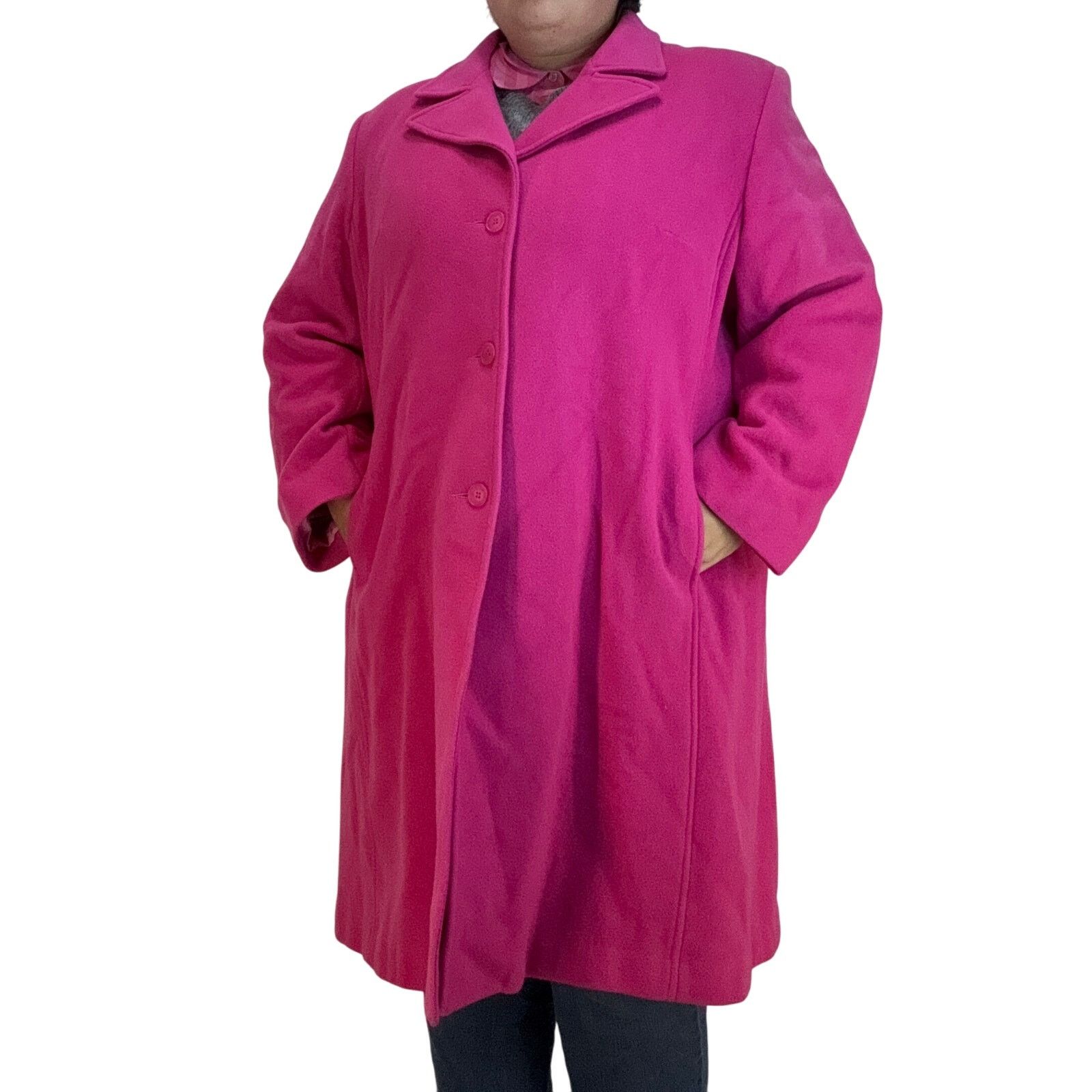 Other Marvin Richards Pink Wool Coat Size 3XL / US 20-22 - 11 Thumbnail