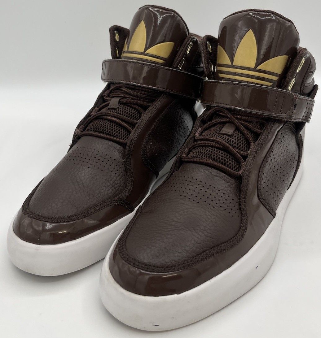 Adidas Adidas Adi-Rise Mid Men’s Size 8 Shoes Dark Brown Leather Size US 8 / EU 41 - 2 Thumbnail