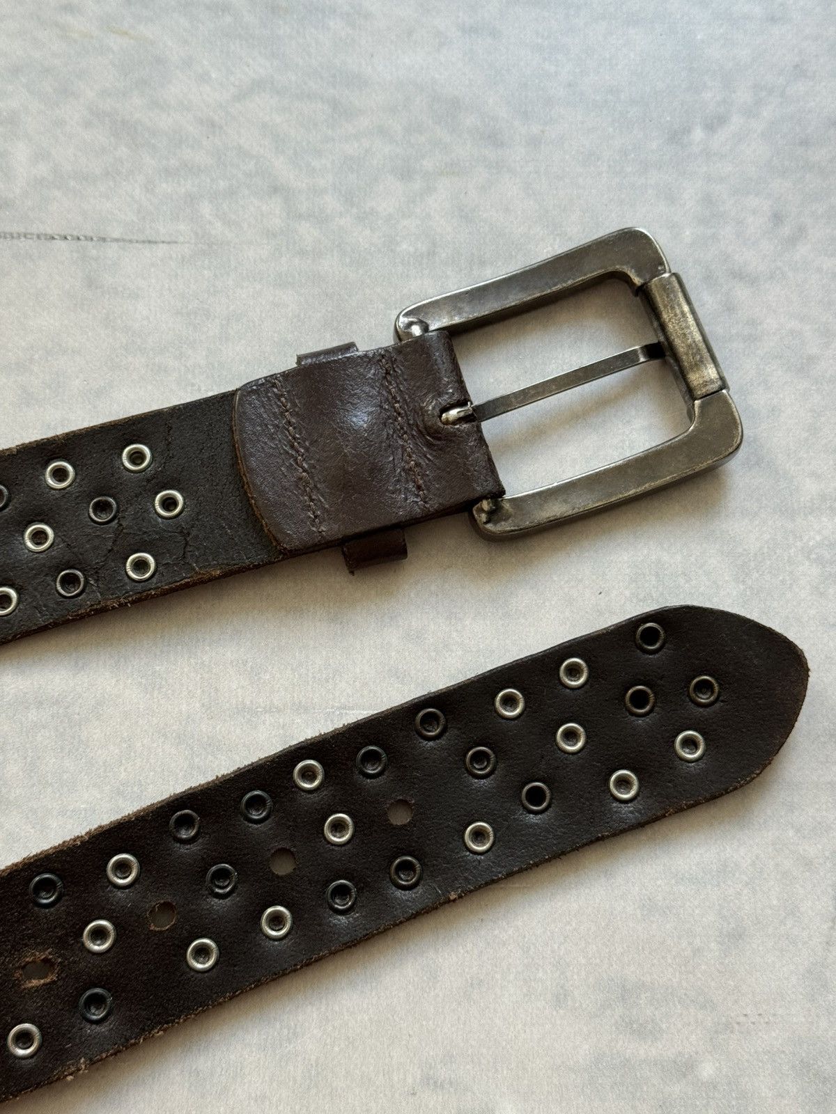 Vintage Y2K streetwear leather belt Size ONE SIZE - 7 Thumbnail