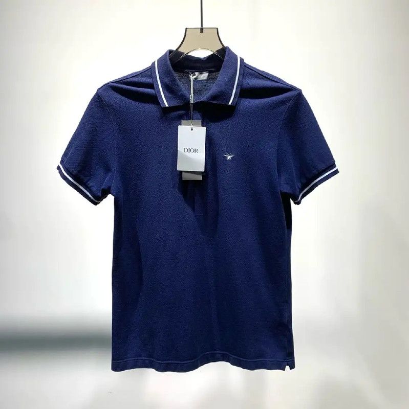 Dior Dior Men's Navy Cotton Polo Shirt 0089 Size US S / EU 44-46 / 1 - 1 Thumbnail