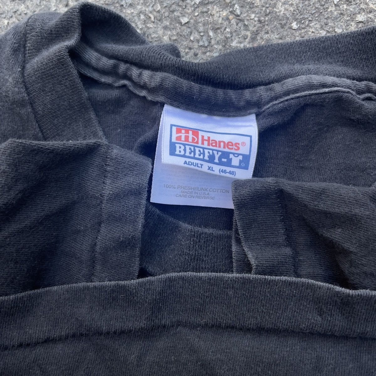 Hanes × Vintage Vintage 90s TEAMWORK Hanes Beefy Single Stitch Shirt Size US XXL / EU 58 / 5 - 4 Thumbnail